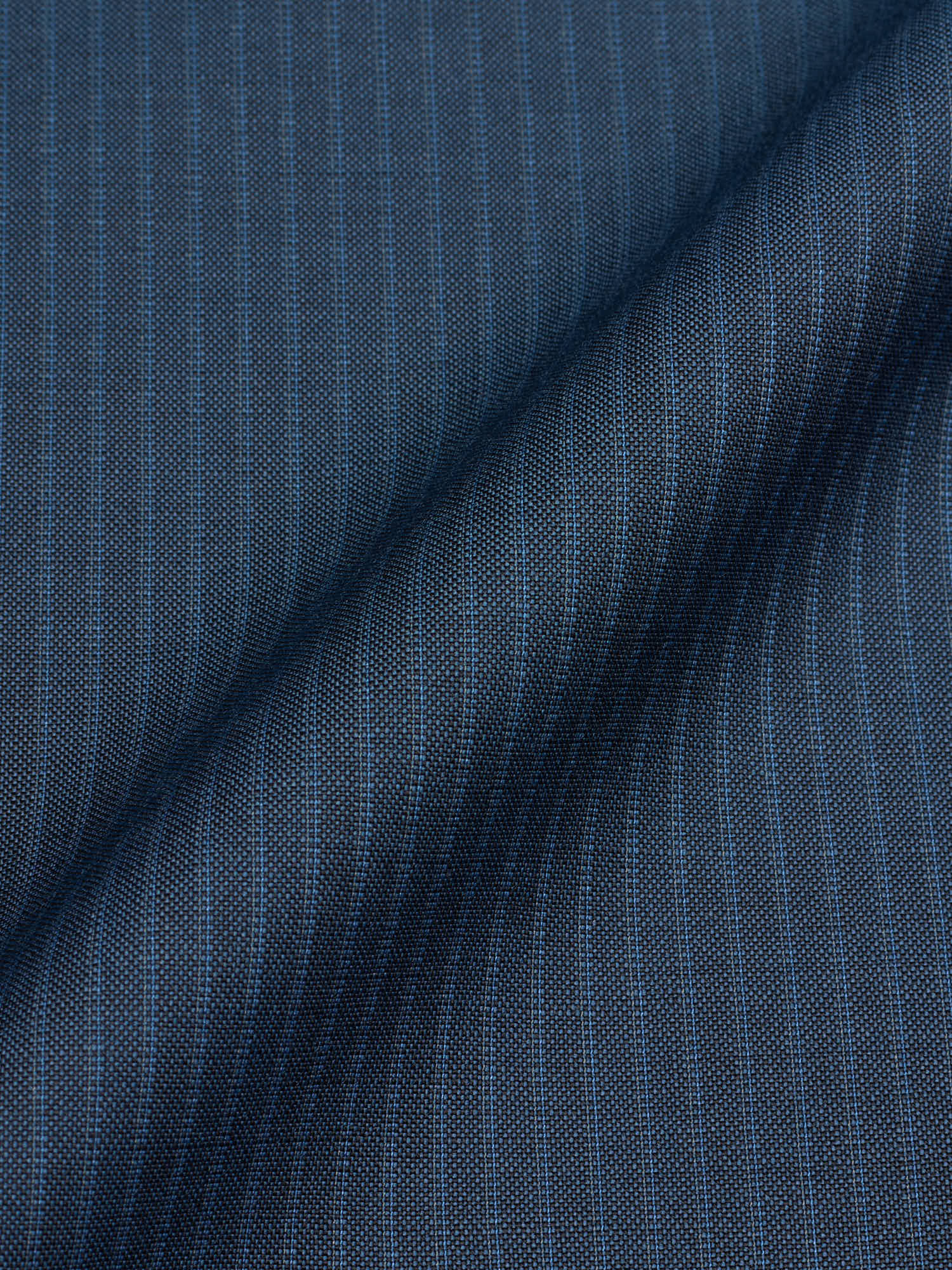 SIR WILSON Navy Blue Striped Wool–Mohair Suit