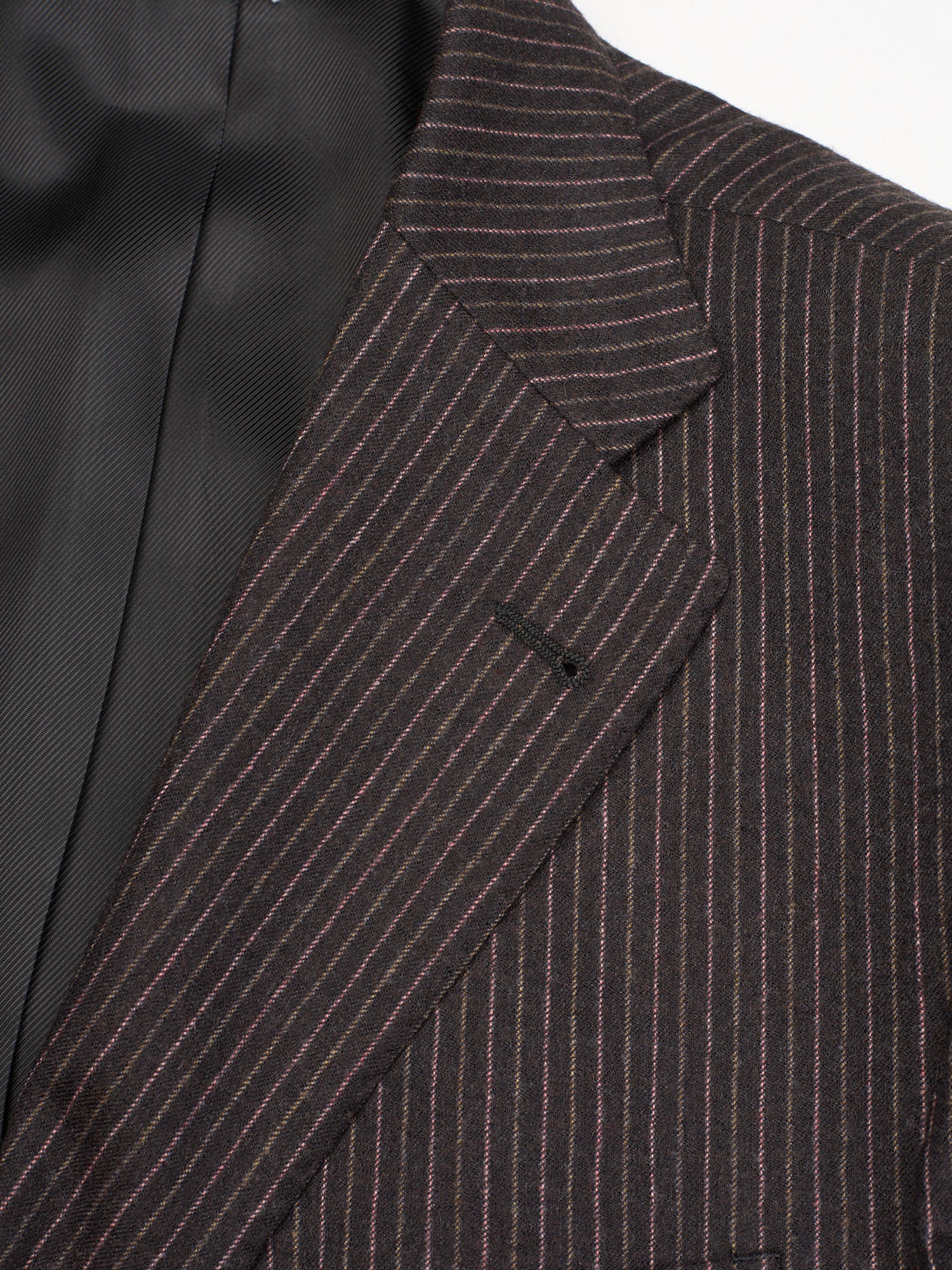 SIR WILSON Torino Sport by Tagliatore Dark Brown Striped Wool Super 110's Suit