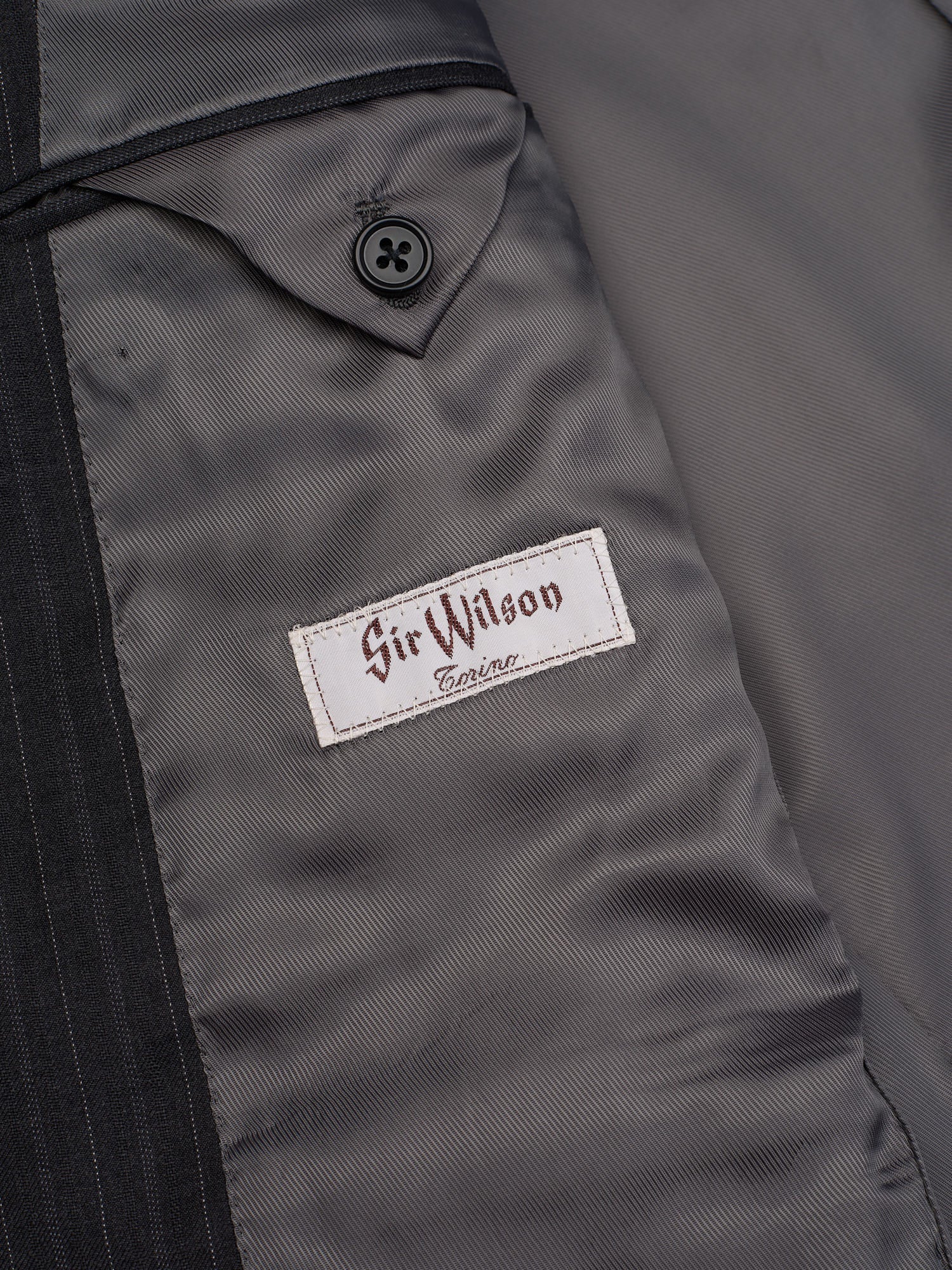 SIR WILSON Torino Dark Gray Striped Wool Suit