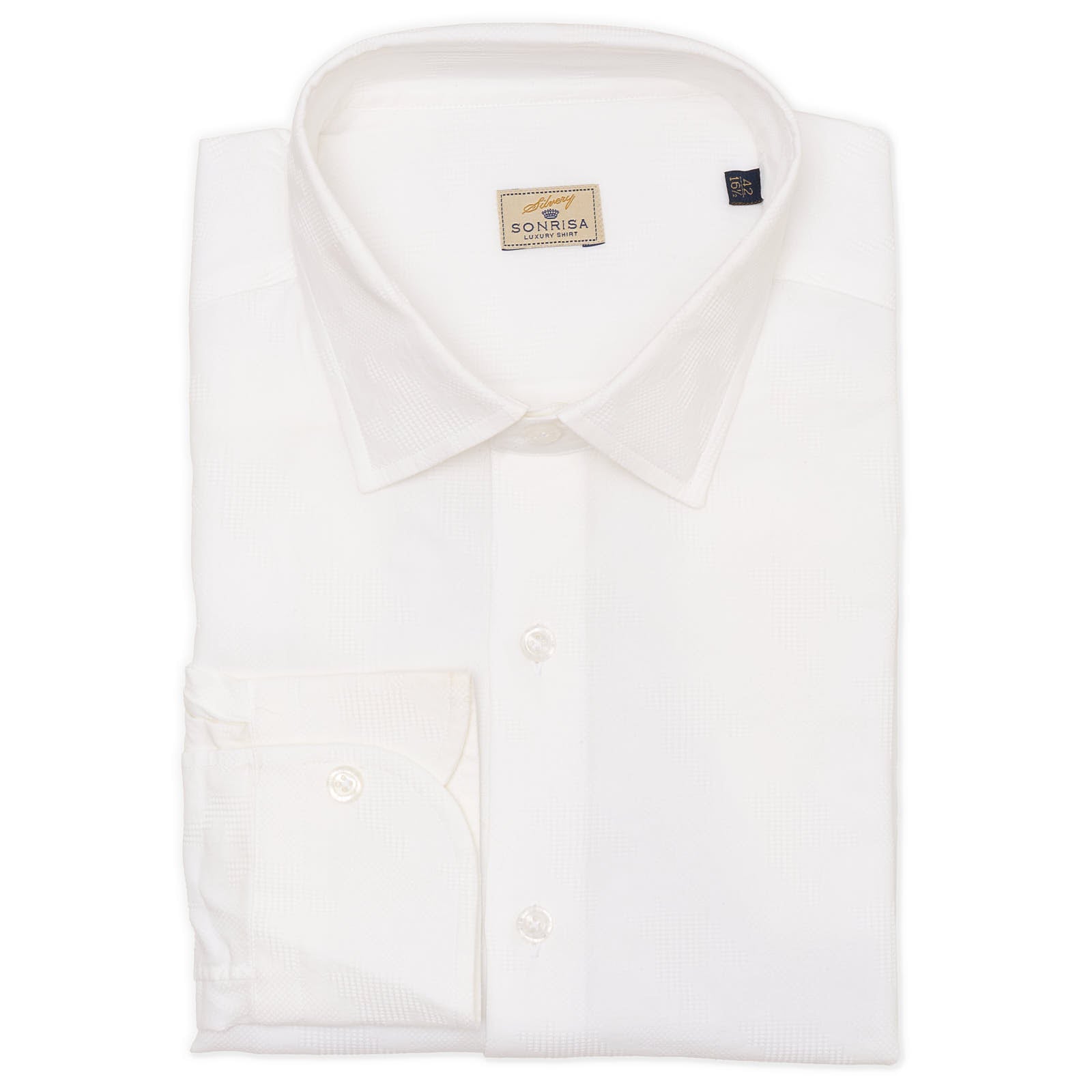 SONRISA Milano White Cotton Shirt EU 42 NEW US 16.5