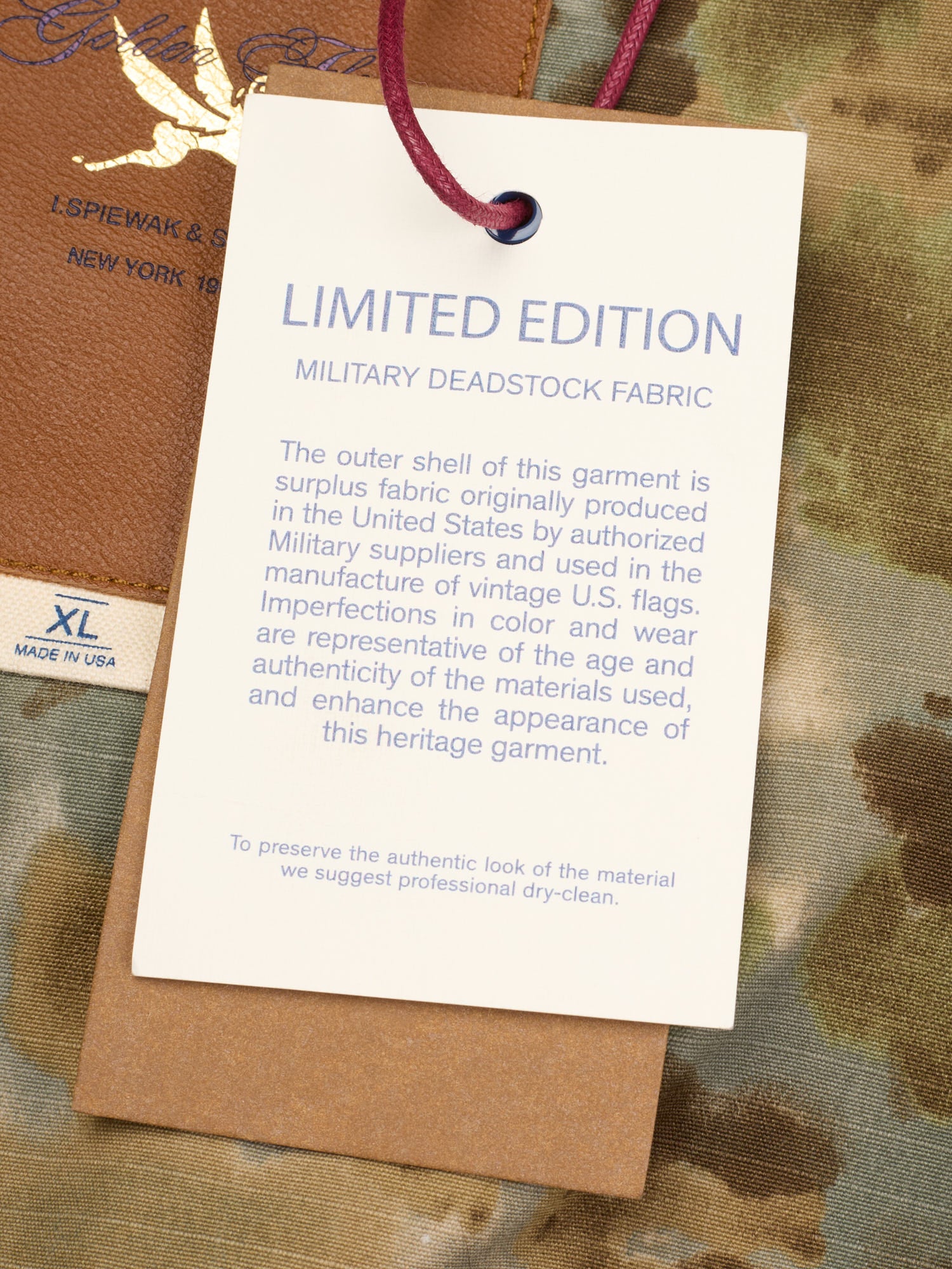 SPIEWAK & SONS Golden Fleece Limited Ed. Military Deadstock Jacket Parka USA Made