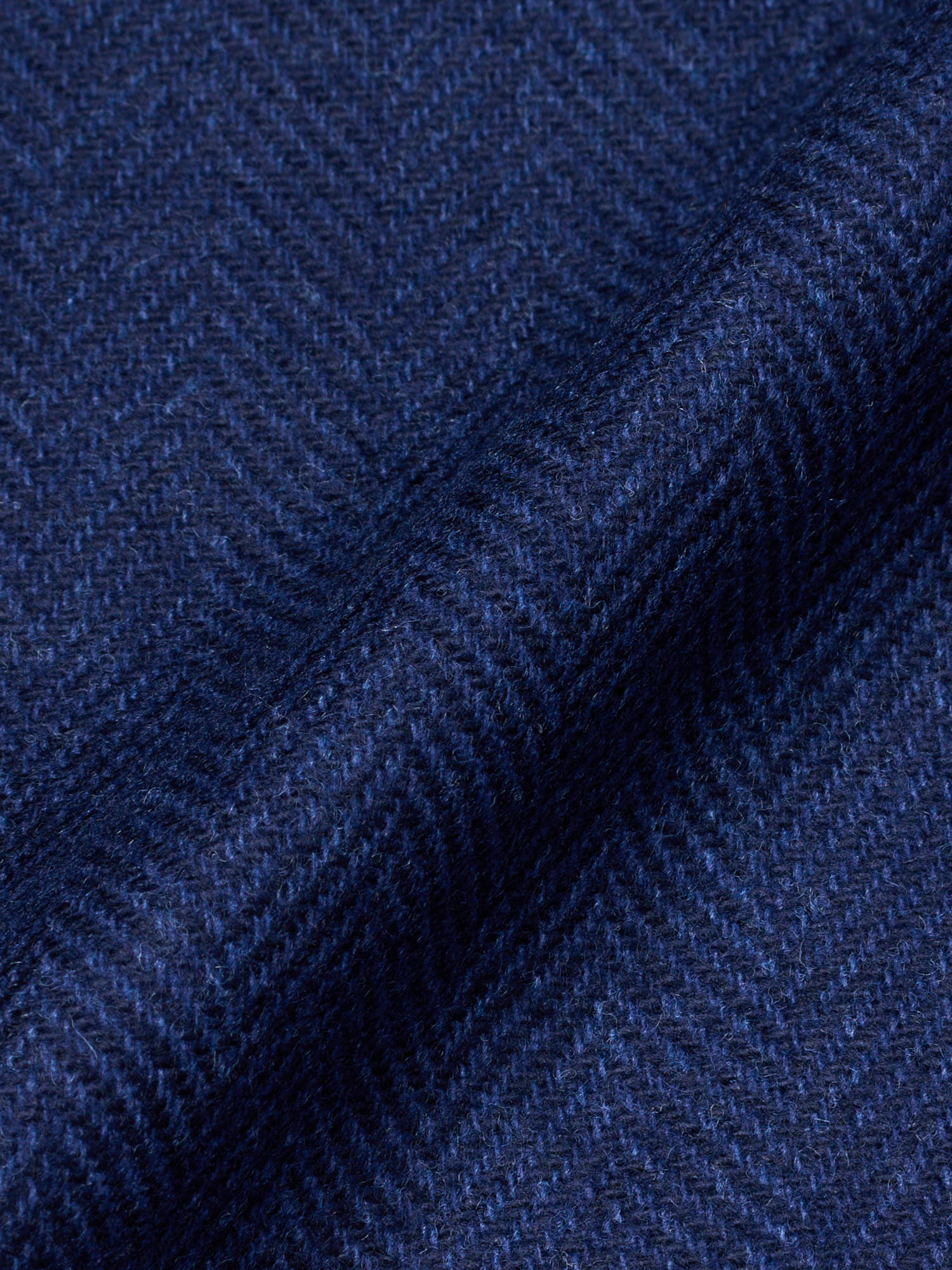 STILE LATINO "Vincenzo" Blue Herringbone Wool Cashmere Slim Fit Jacket