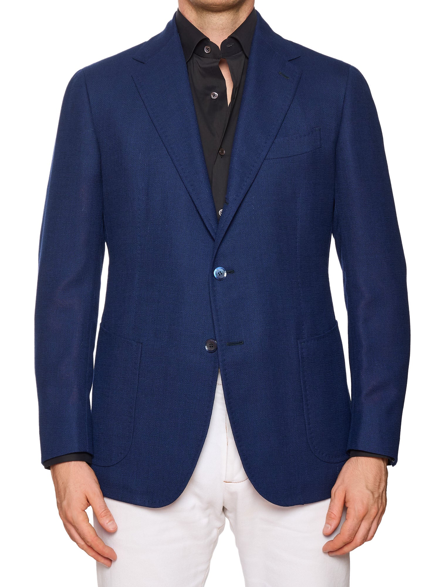 STILE LATINO "Vincenzo" Blue Wool Slim Fit Jacket
