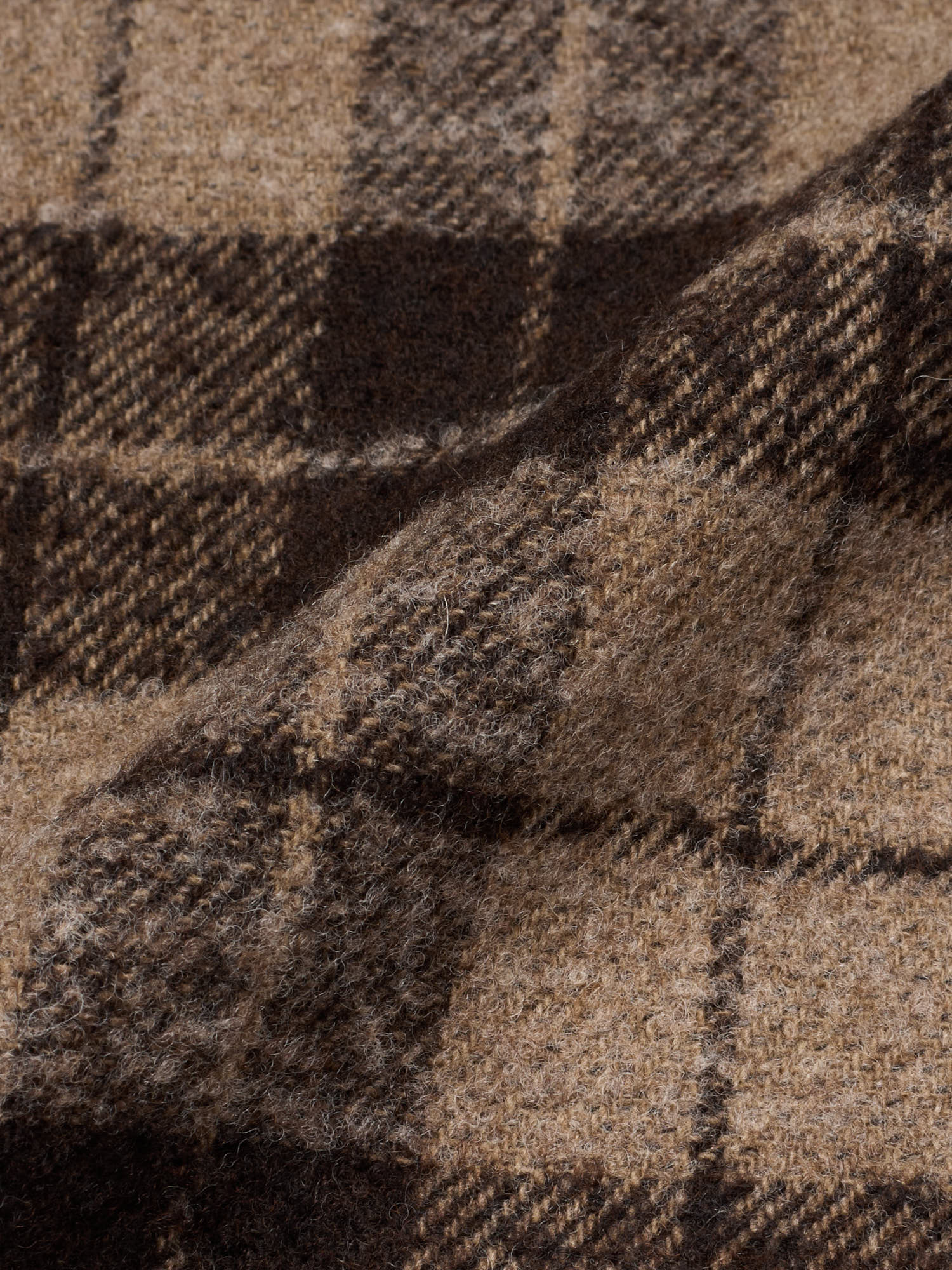 STILE LATINO Brown Plaid Wool Flannel Slim Fit Jacket NEW