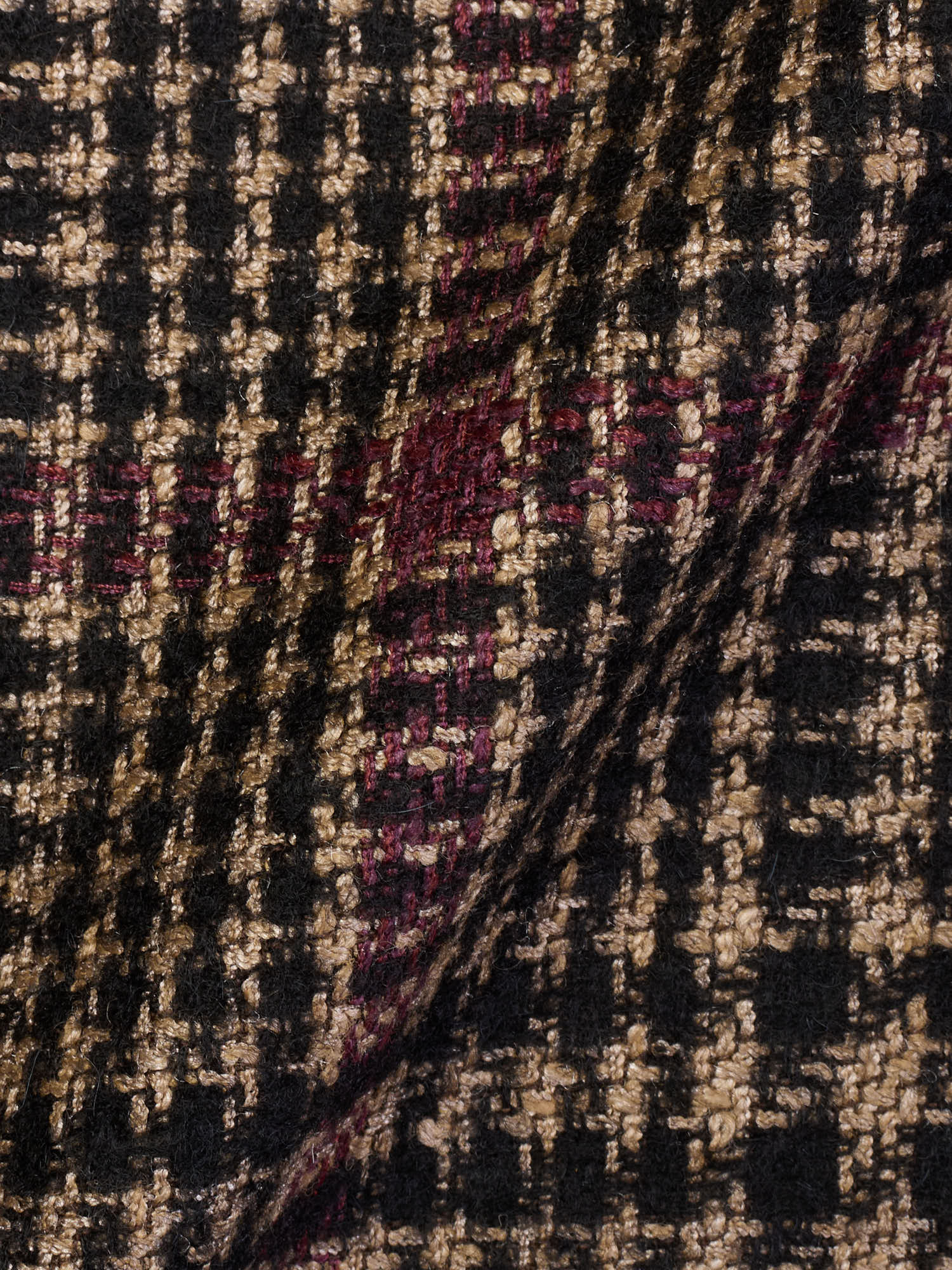 STILE LATINO "Vincenzo" Brown Shepherd's Check Alpaca-Wool-Silk-Linen Jacket