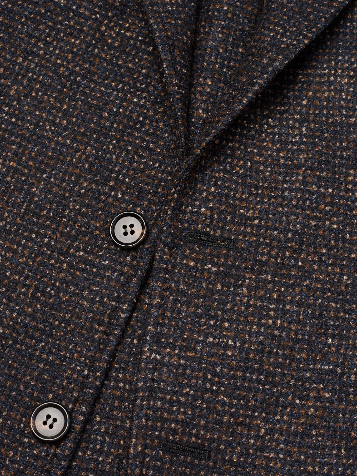 STILE LATINO "Guleo" Brown Wool-Silk-Linen Blazer Slim Fit Jacket