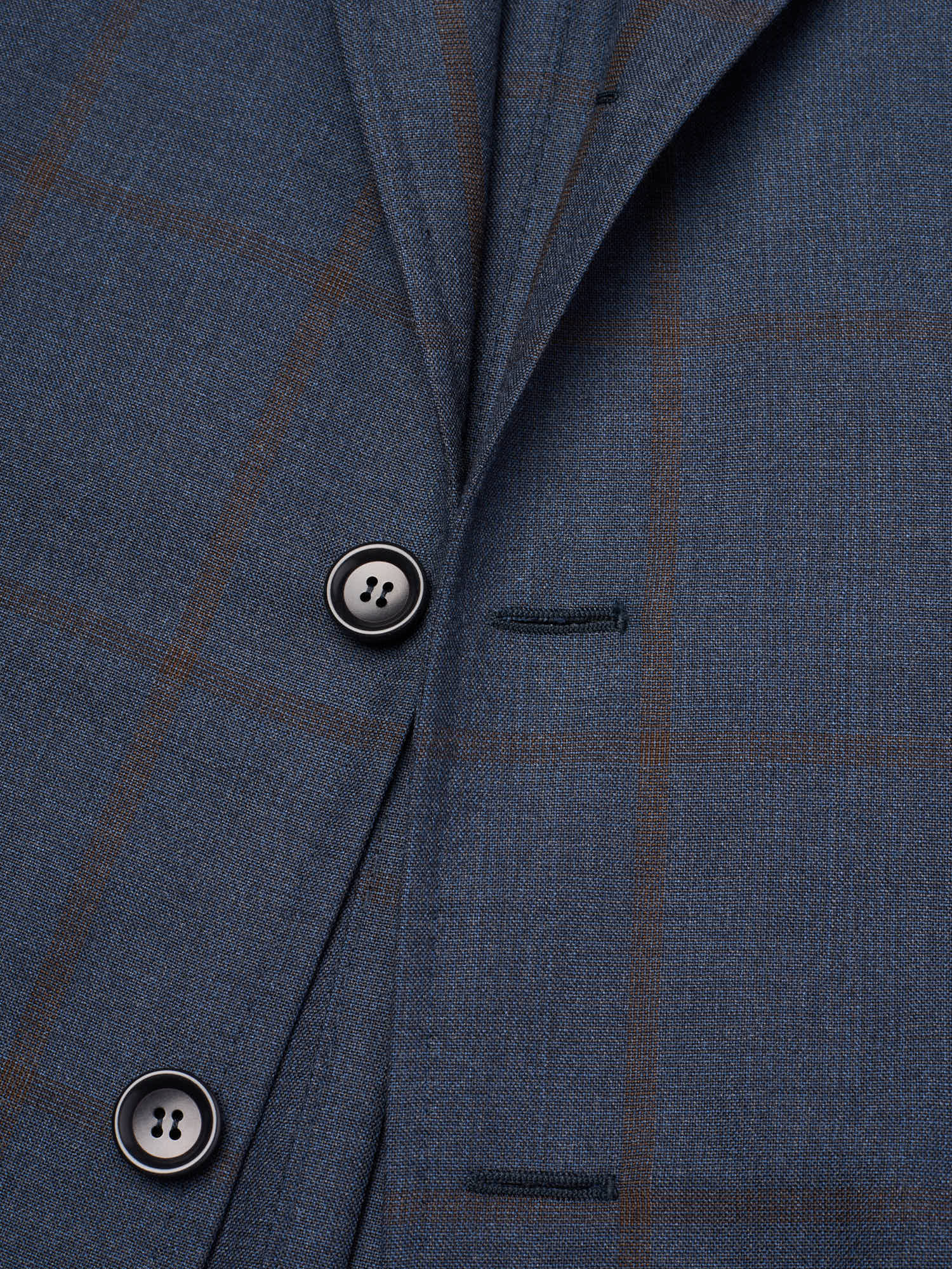 STILE LATINO Handmade Blue Windowpane Wool Suit Slim Fit NEW Vincenzo