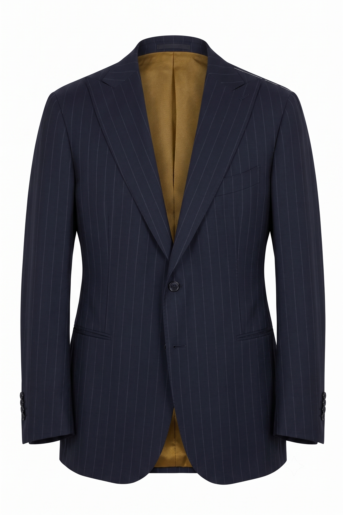 STILE LATINO Handmade Navy Blue Striped Mohair Wool Blazer Jacket NEW