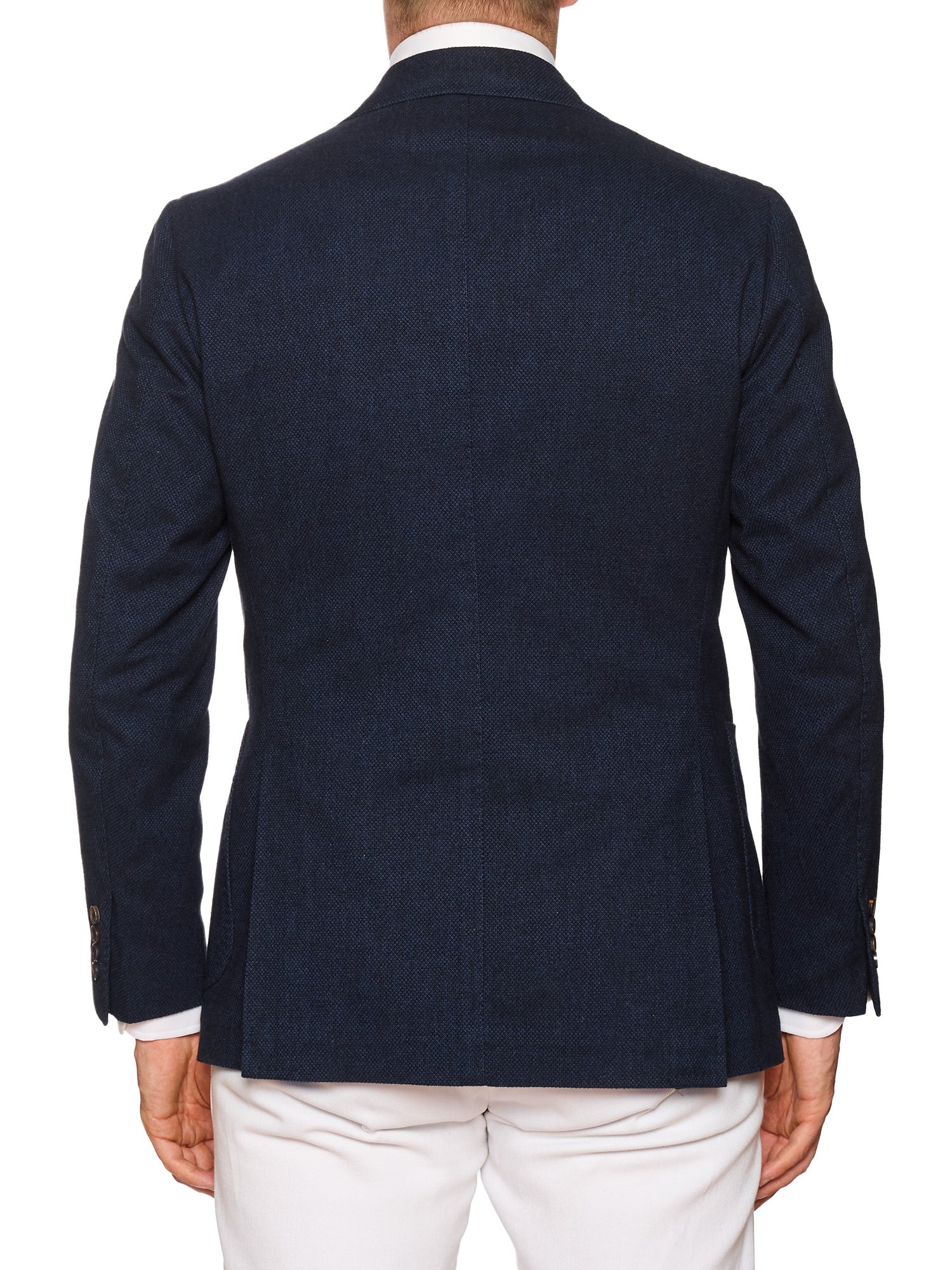 STILE LATINO "Vincenzo" Navy Flannel Cotton Jacket EU 48 US 38 Slim Fit