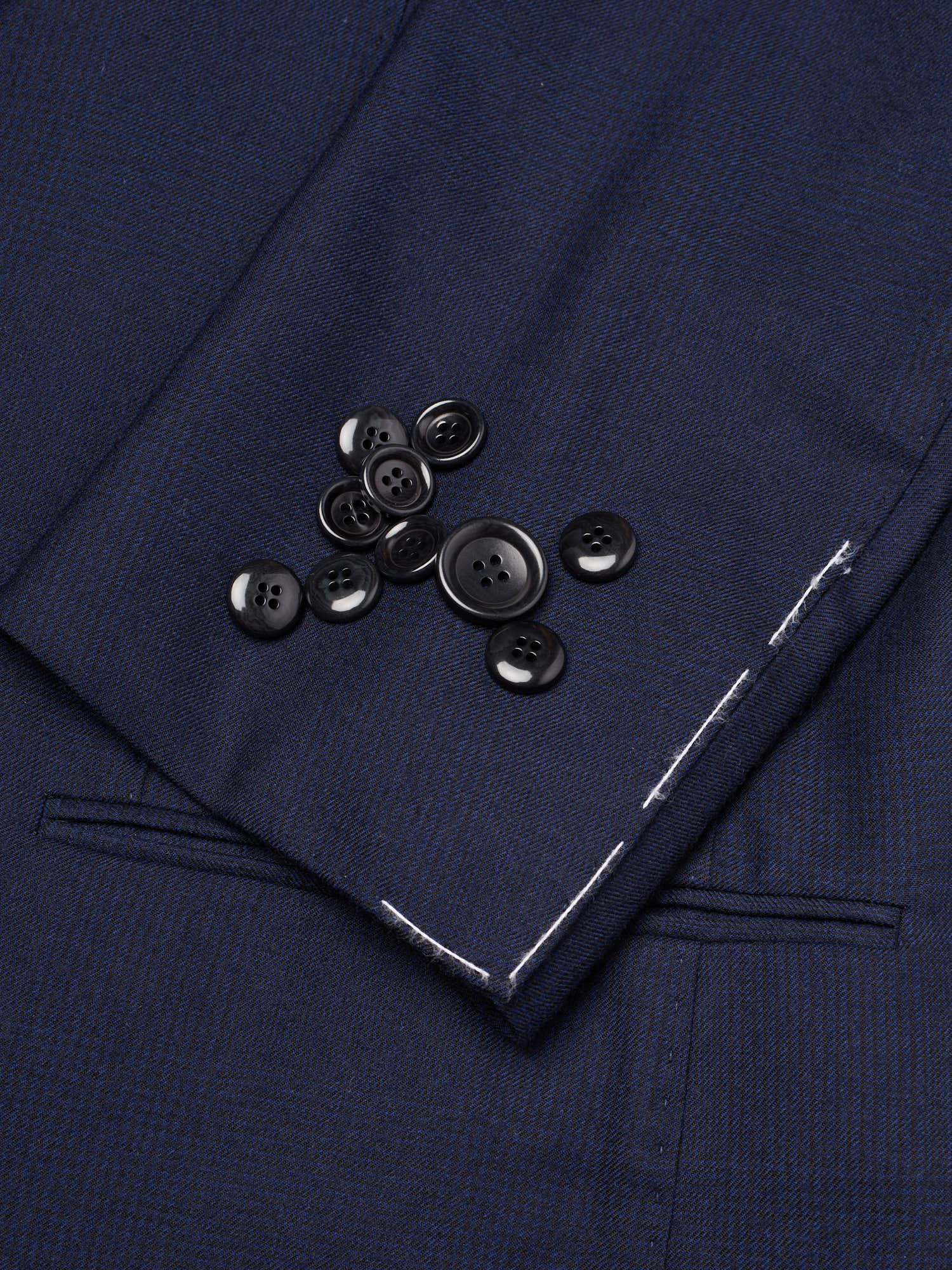 STILE LATINO "Vincenzo" Navy Wool-Cashmere Suit Slim Fit