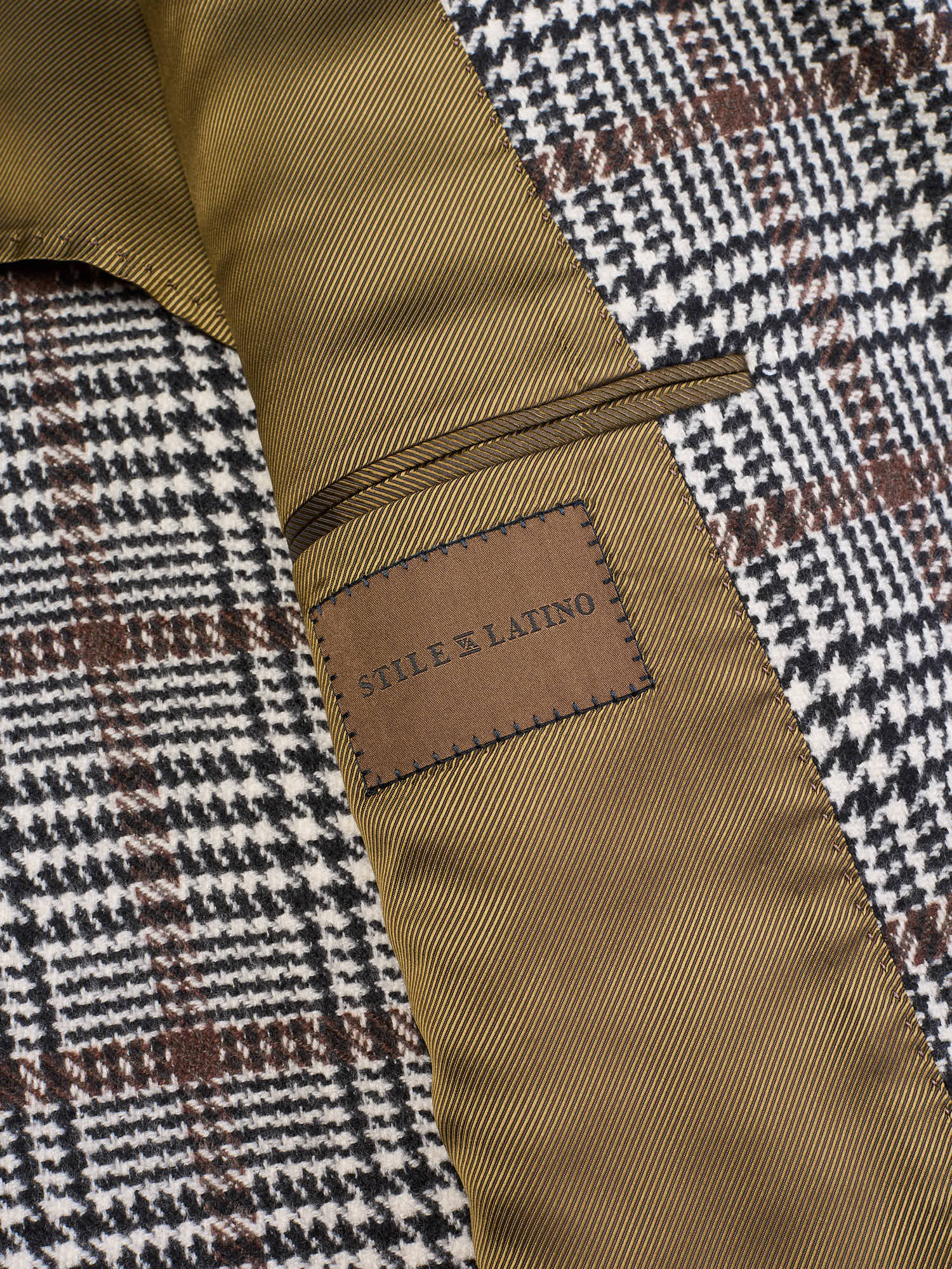 STILE LATINO "Vincenzo" Shepherd's Check Cashmere Jacket EU 50 US 40 Slim Fit