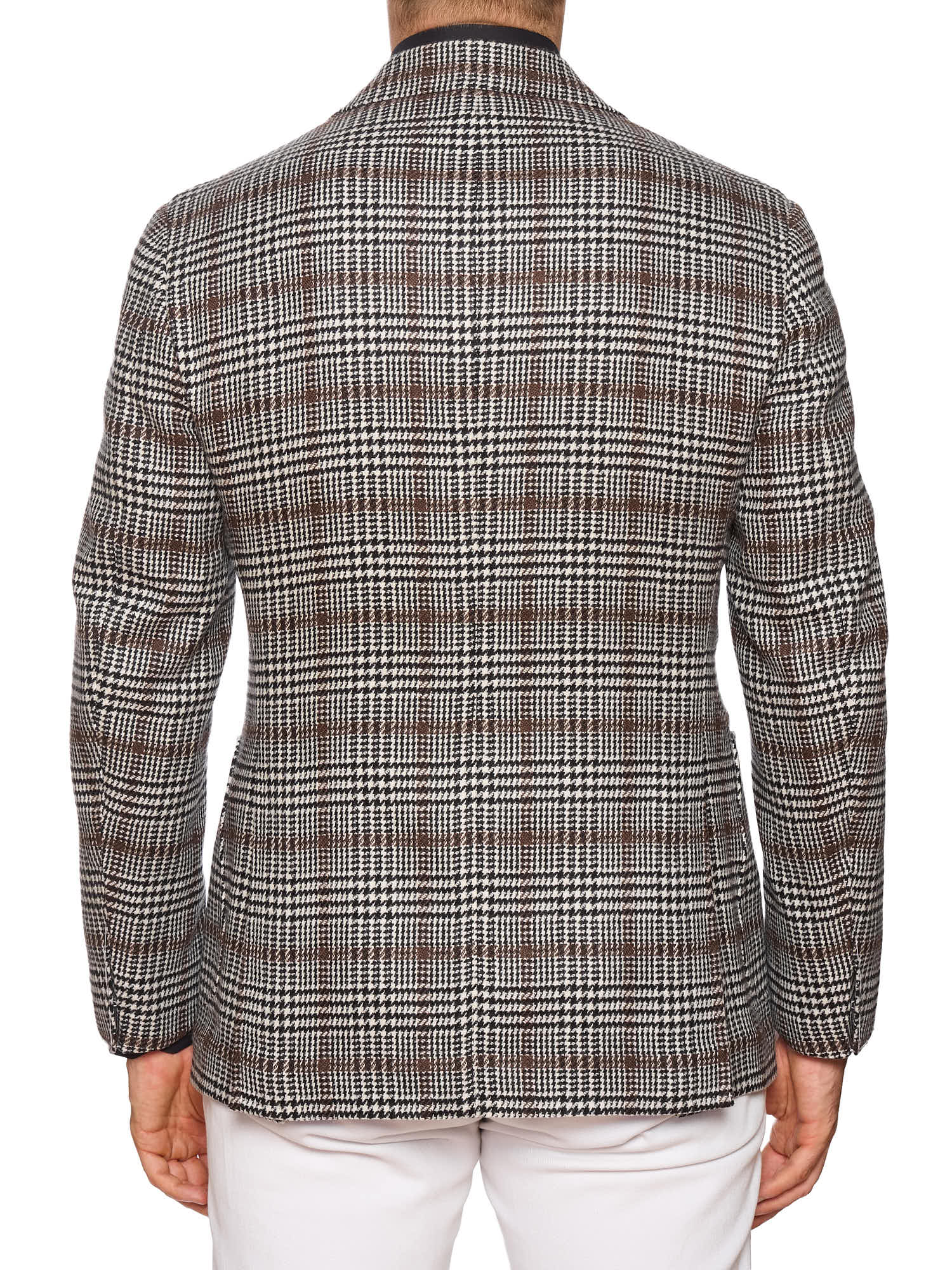 STILE LATINO "Vincenzo" Shepherd's Check Cashmere Jacket EU 50 US 40 Slim Fit