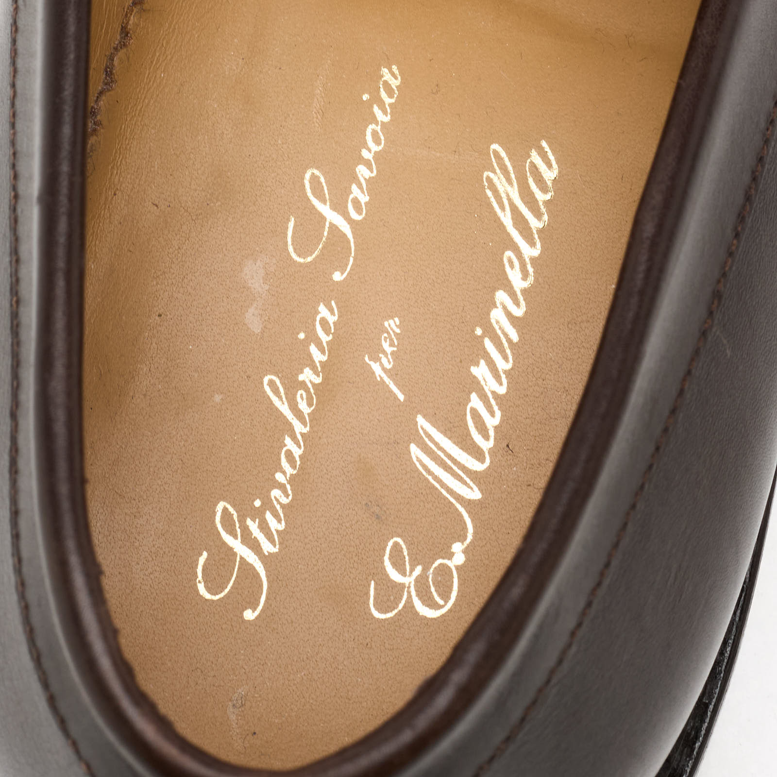 STIVALERIA SAVOIA Dark Brown Calfskin Leather Penny Loafer Dress Shoes UK 8 US 8.5