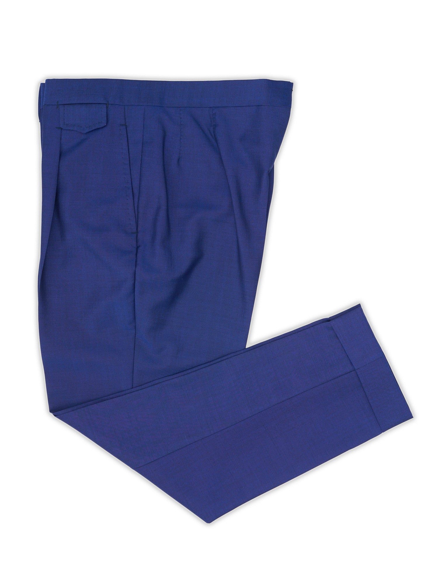 Sartoria CHIAIA Bespoke Handmade Blue Mohair Dress Pants EU 48 US 32