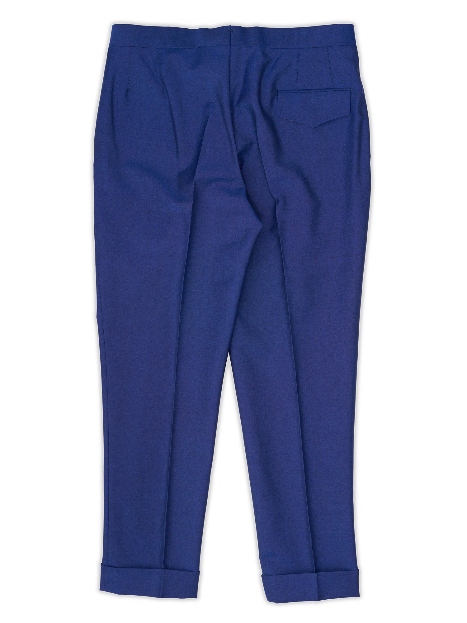 Sartoria CHIAIA Bespoke Handmade Blue Mohair Dress Pants EU 48 US 32