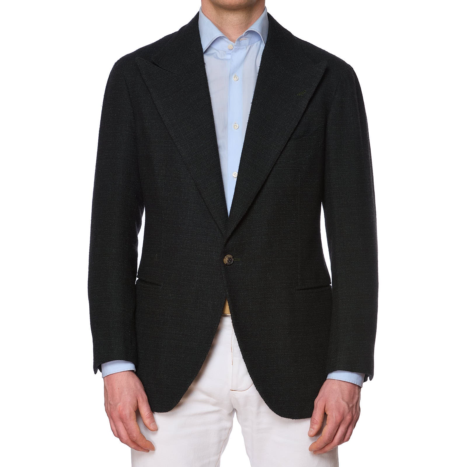 Sartoria CHIAIA Bespoke Handmade Dark Gray Wool Jacket US 42 44
