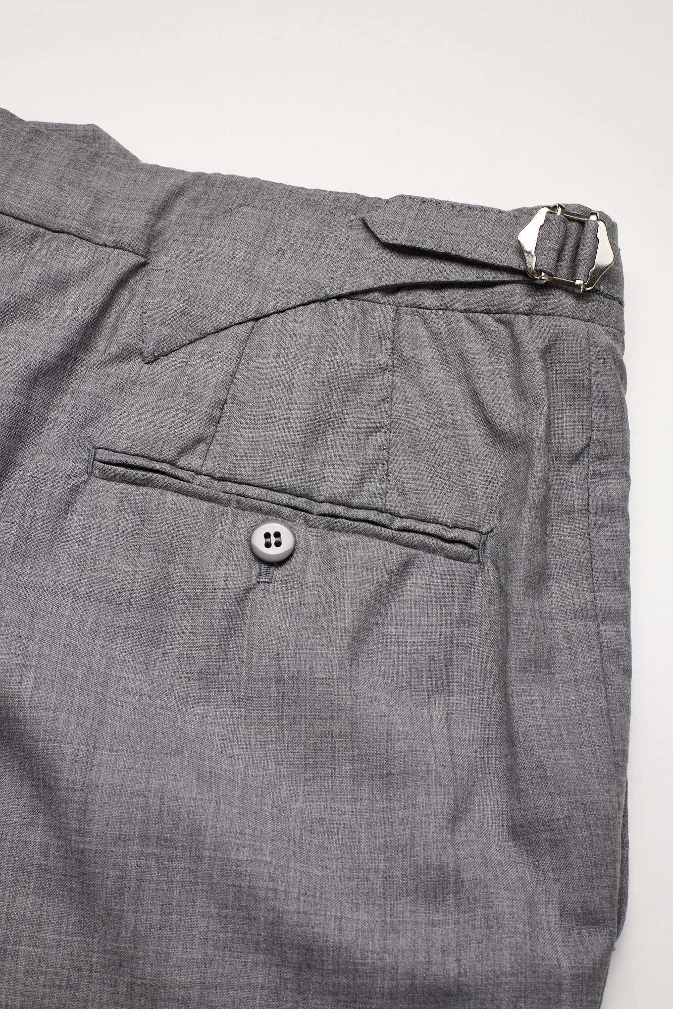 Sartoria CHIAIA Bespoke Handmade Gray Wool Dress Pants EU 48 US 32