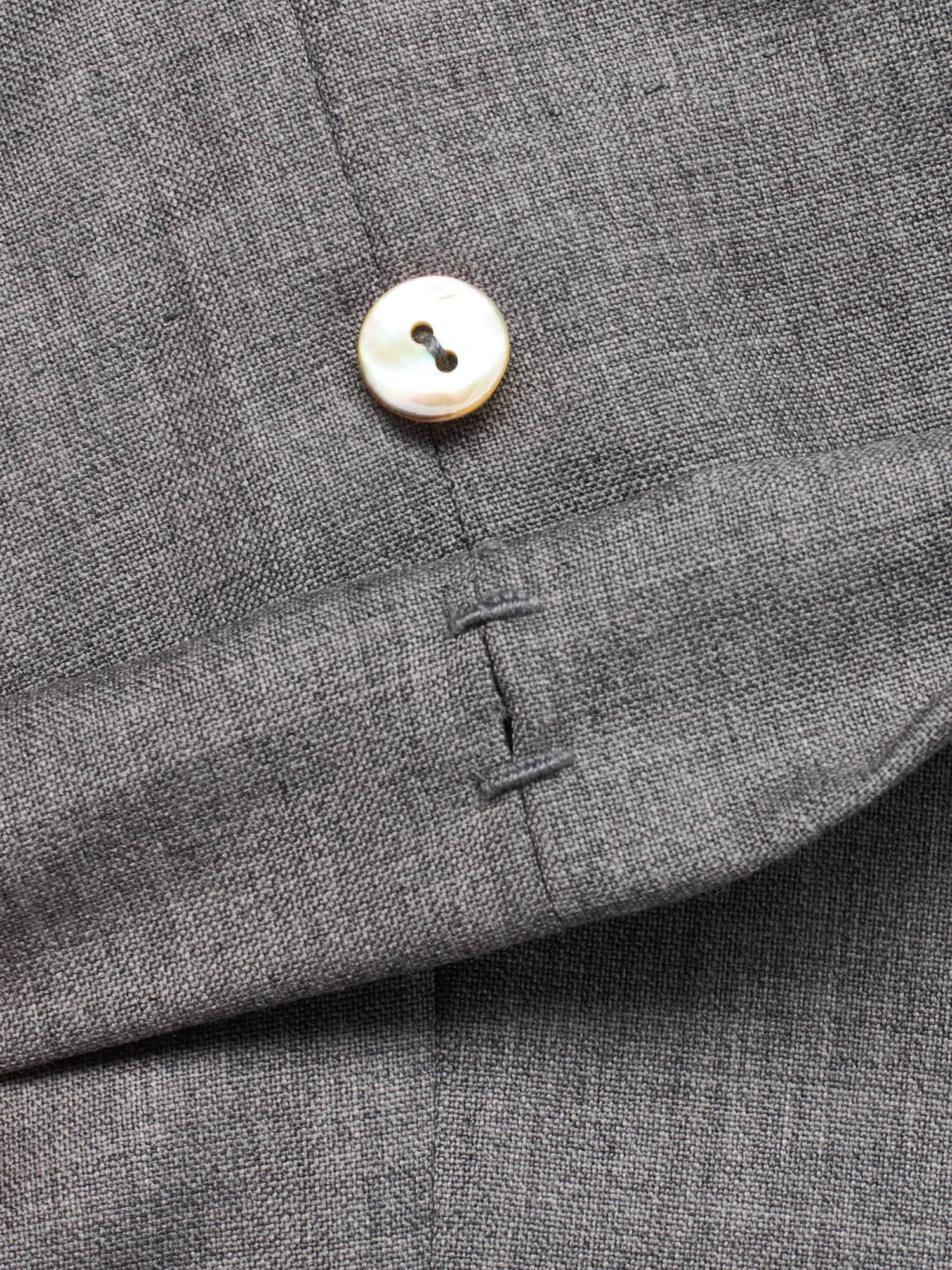 Sartoria CHIAIA Bespoke Handmade Gray Wool Dress Pants EU 48 US 32