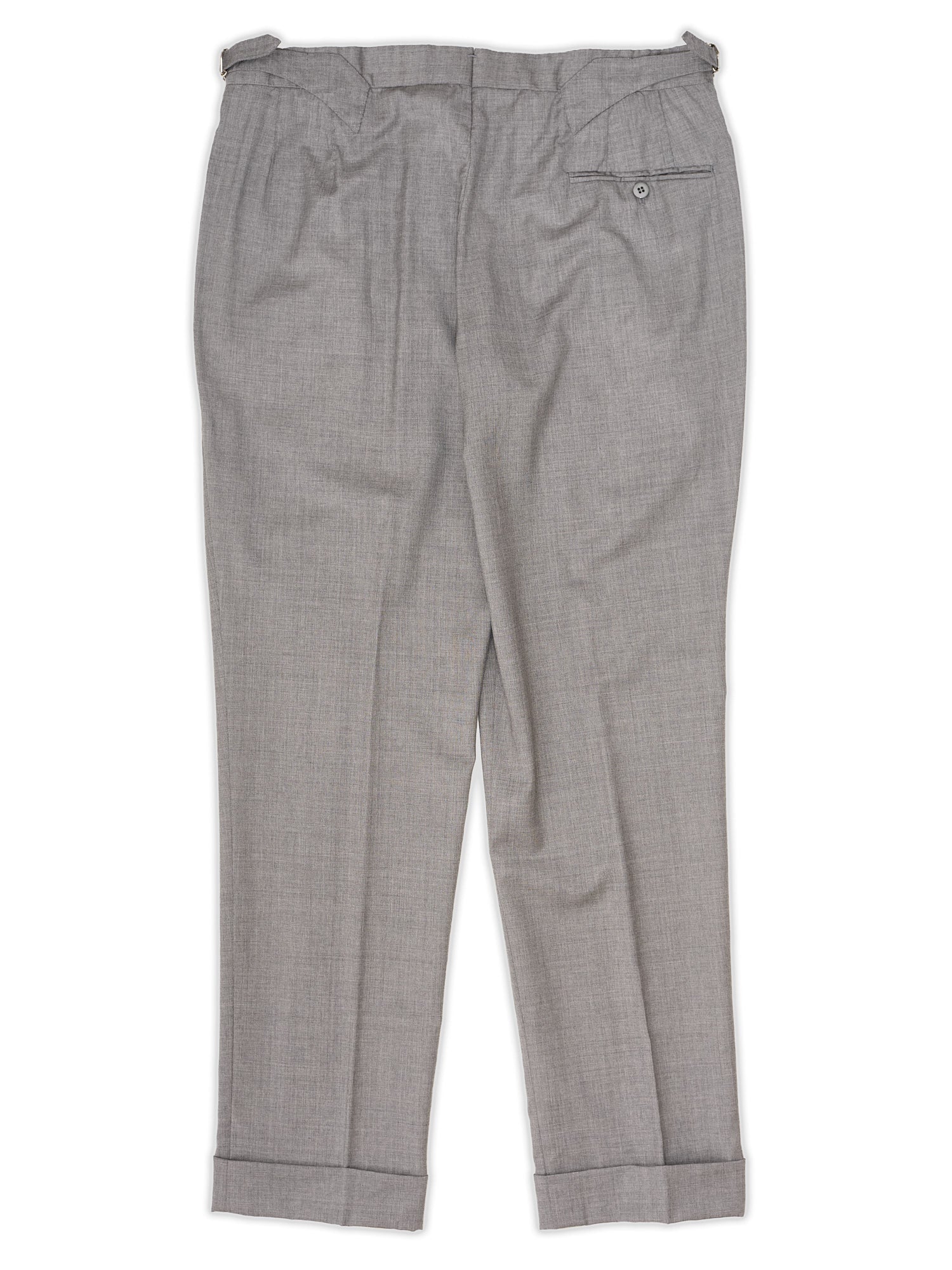 Sartoria CHIAIA Bespoke Handmade Gray Wool Dress Pants EU 48 US 32