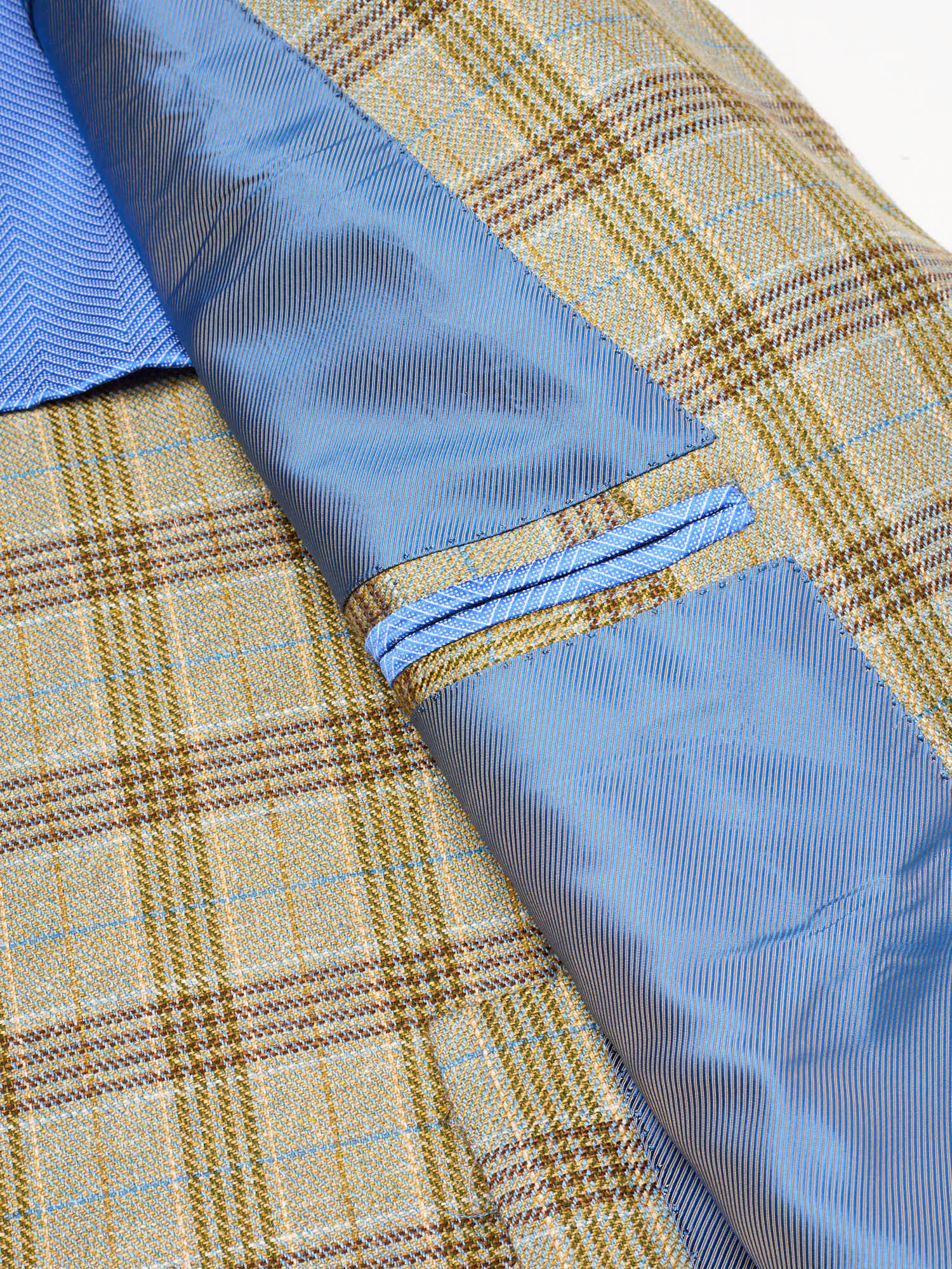 Sartoria CHIAIA Bespoke Handmade Plaid Cashmere Jacket EU 48 NEW US 38