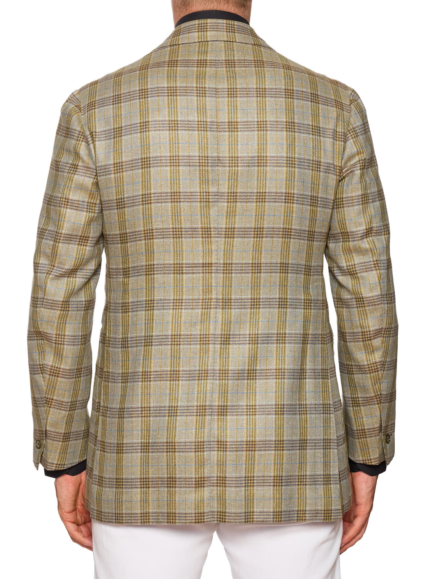 Sartoria CHIAIA Bespoke Handmade Plaid Cashmere Jacket EU 48 NEW US 38