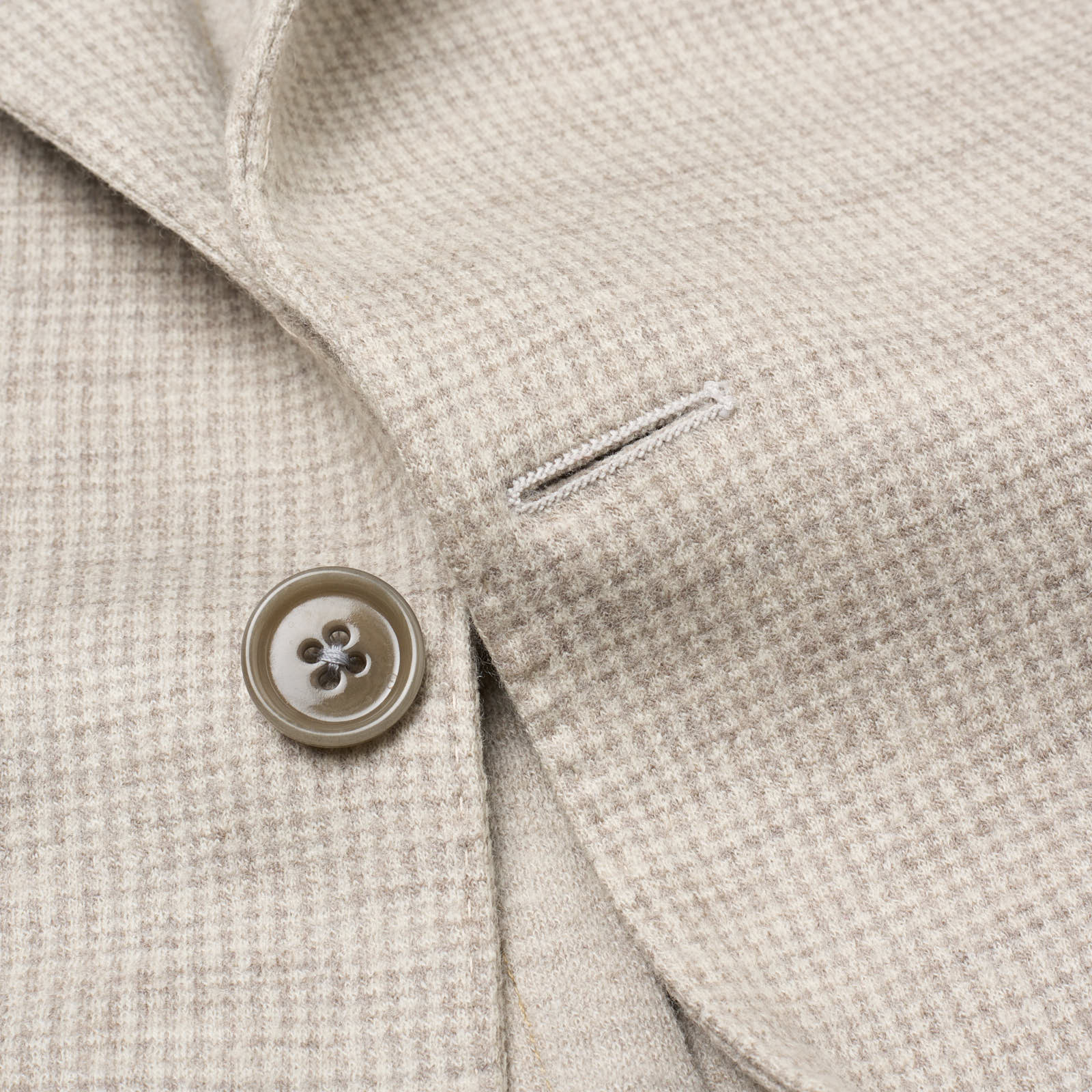 SARTORIA PARTENOPEA Beige Flannel Peak Lapel Wool Suit NEW Current Model