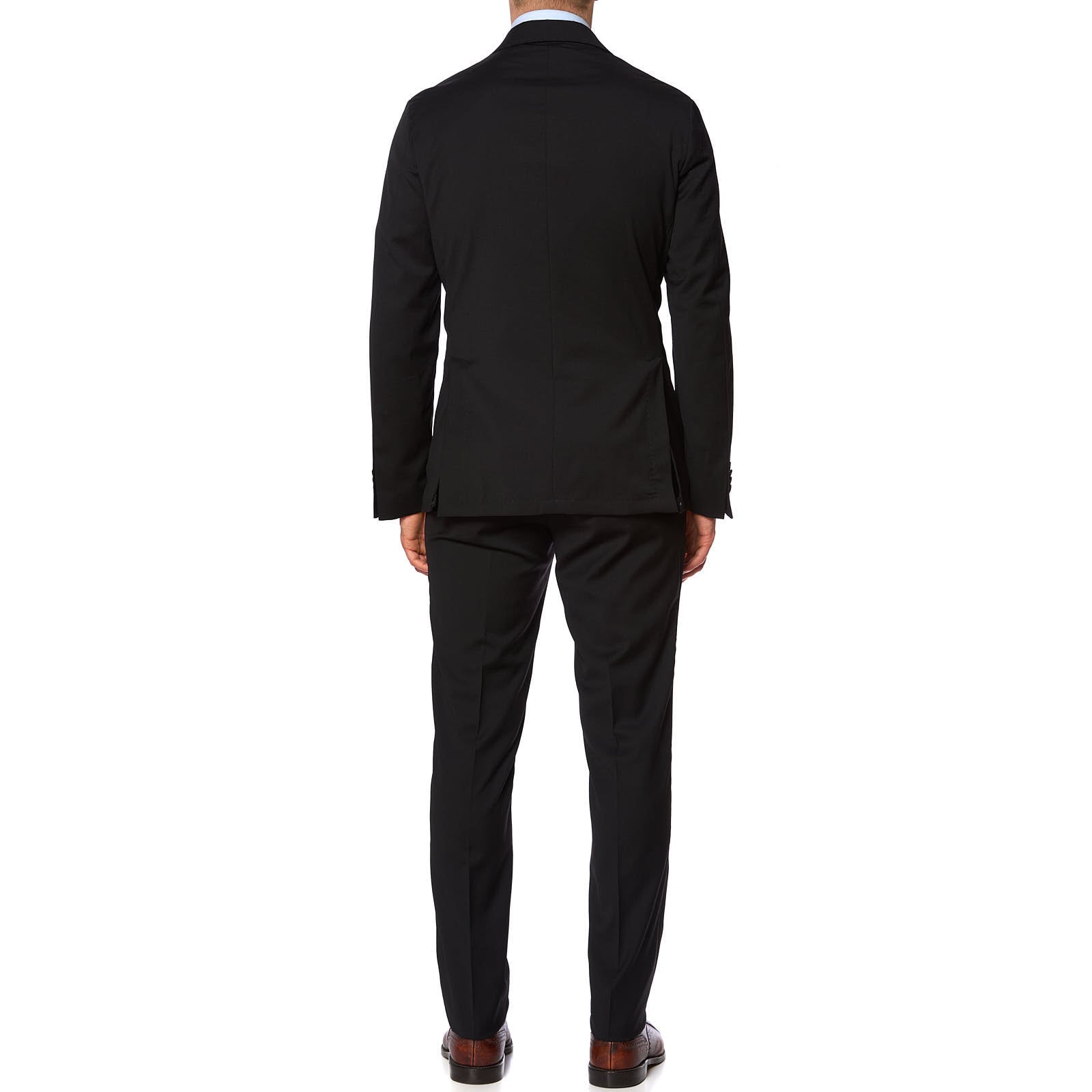 SARTORIA PARTENOPEA Black Super 130's Wool Unlined Suit NEW  Current Model