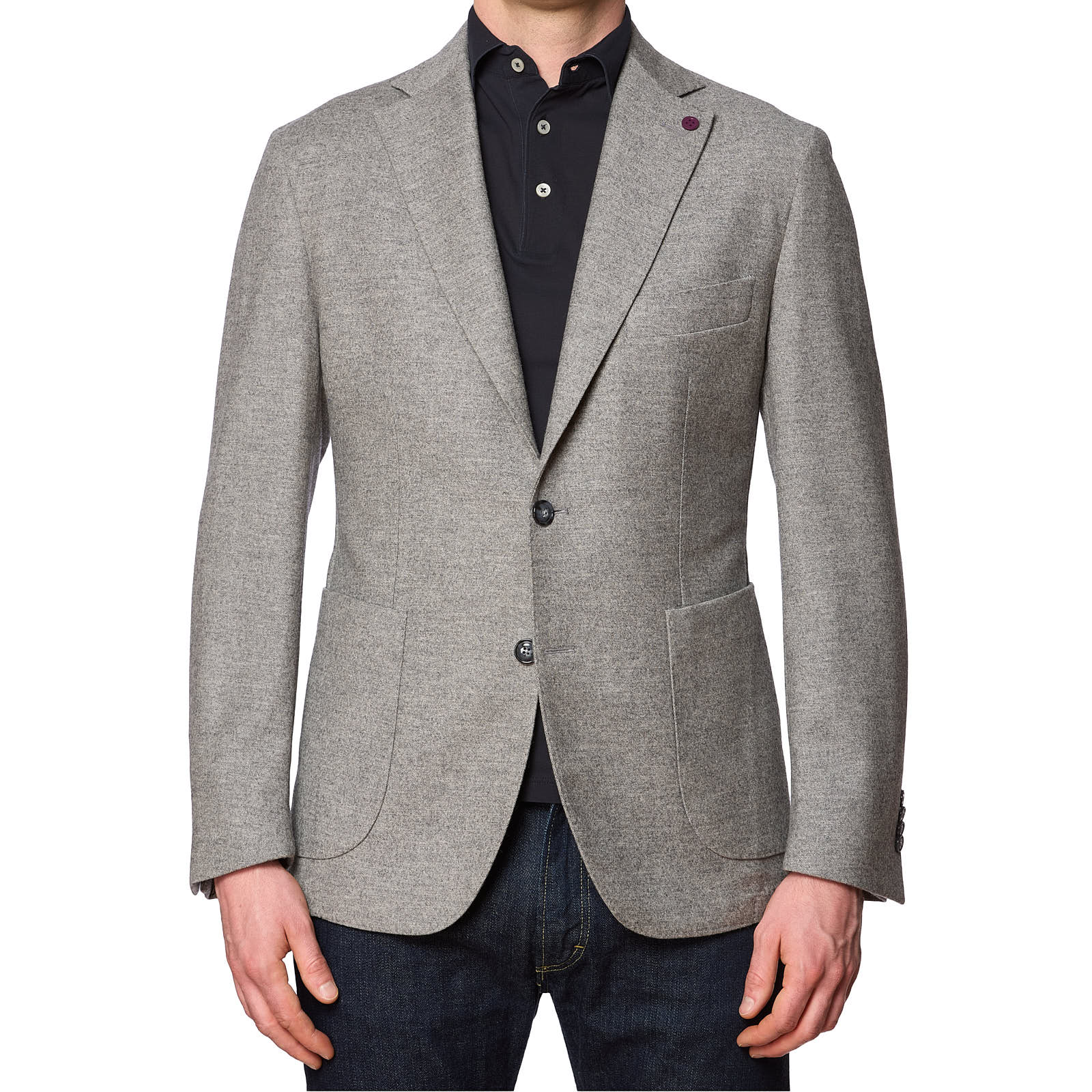 SARTORIA PARTENOPEA Gray Wool-Cashmere Unlined Jacket NEW  Current Model