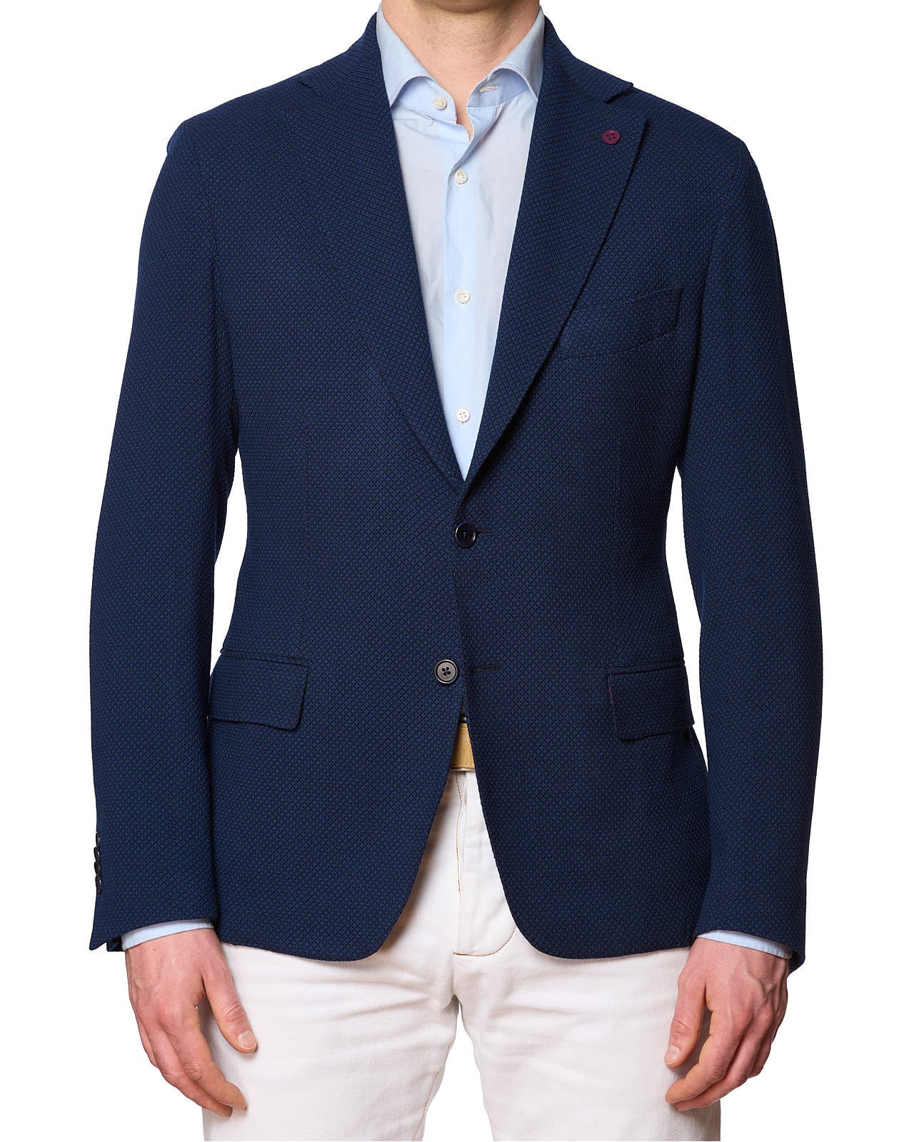 SARTORIA PARTENOPEA "GUABELLO" Blue Cotton Jacket EU 50 NEW US 40 Current Model