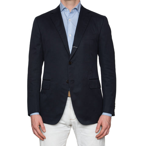 Sartoria PARTENOPEA for SULKA Navy Blue Wool-Linen Jacket EU 54 NEW US 42 44