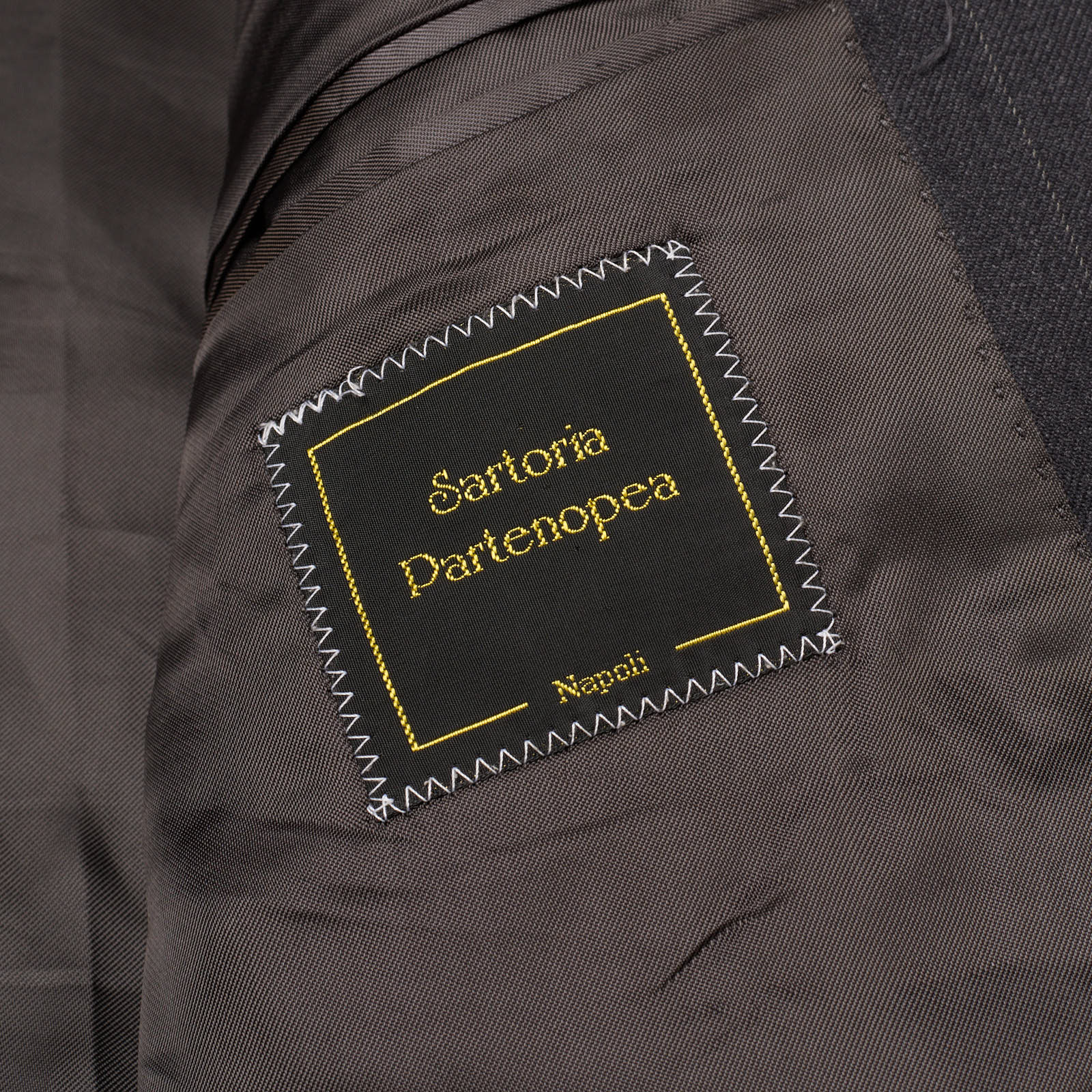 SARTORIA PARTENOPEA for VANNUCCI Handmade Gray Wool DB Jacket EU 50 US 40