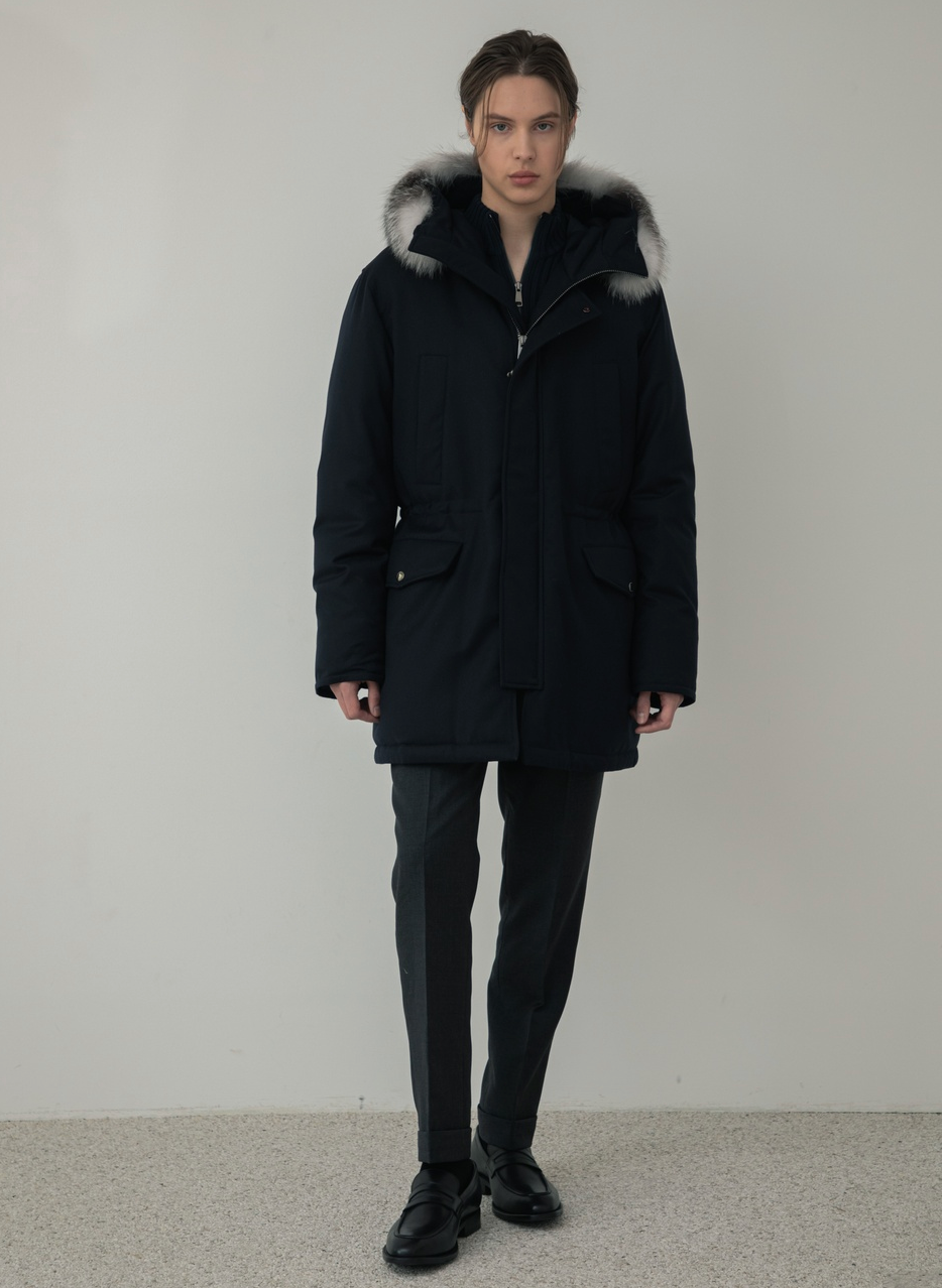 KITON KIRED "Frau" Goose Down Hooded Parka Jacket Raccoon Fur 50 US M KIRED