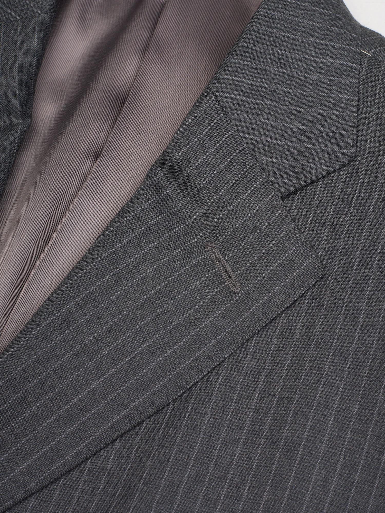 Sir Wilson Gray Striped Ermenegildo Zegna Tropical Australian Wool Business Suit