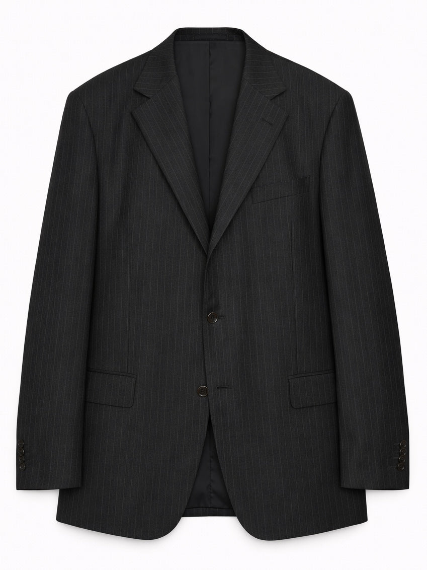 Sir Wilson Torino Dark Gray Striped Wool–Cashmere Business Suit