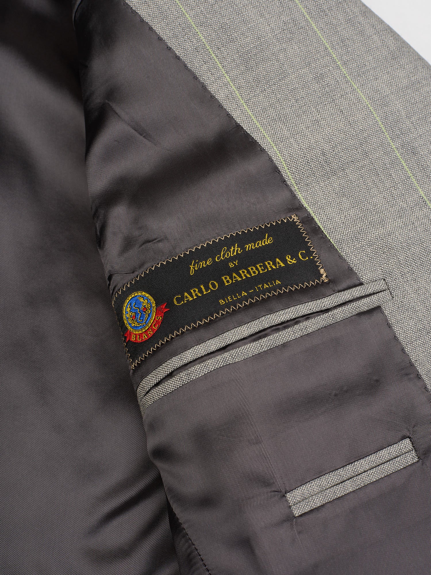 Sir Wilson Torino Gray Striped Carlo Barbera Mohair–Wool–Cashmere Suit
