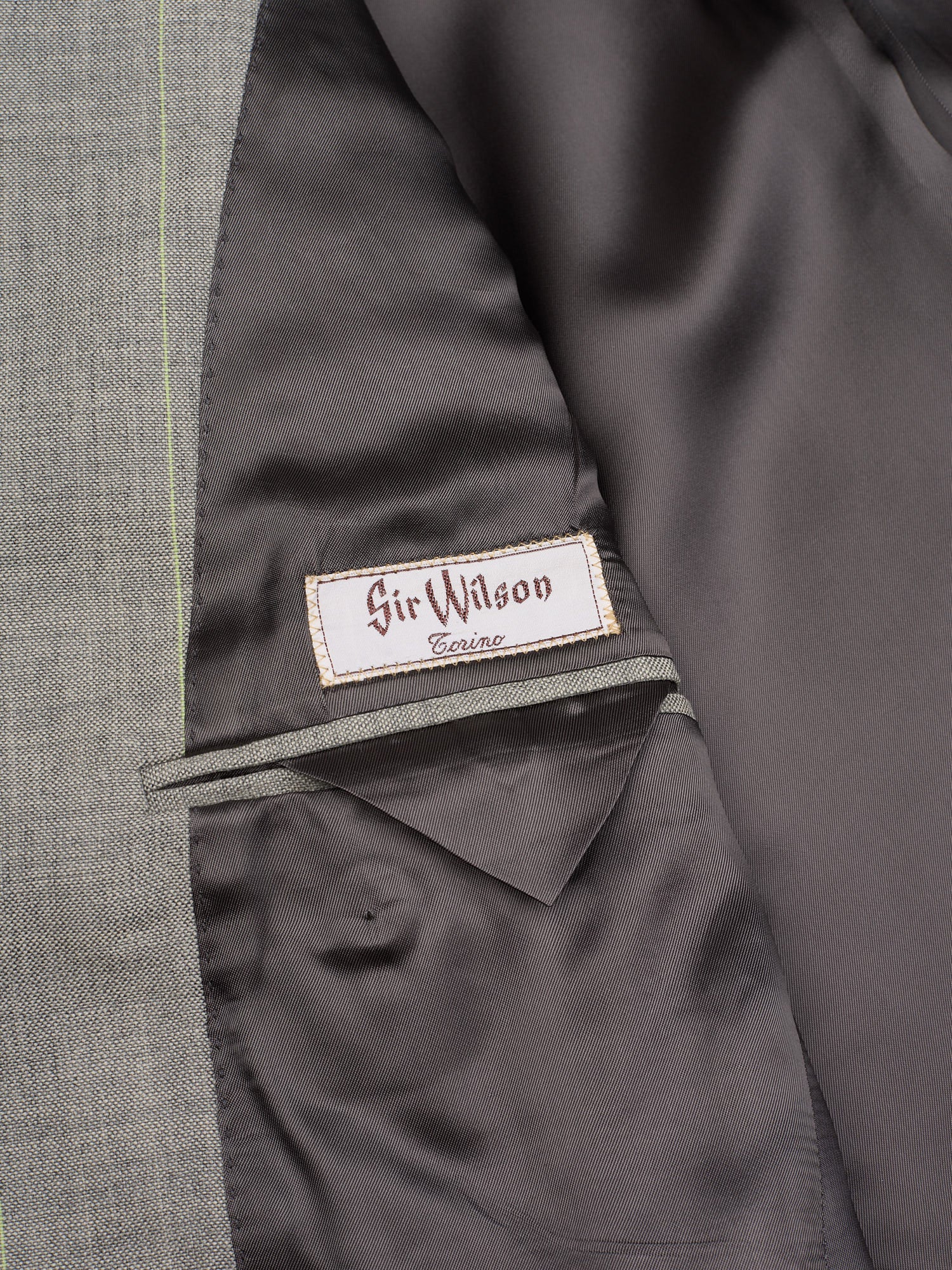 Sir Wilson Torino Gray Striped Carlo Barbera Mohair–Wool–Cashmere Suit