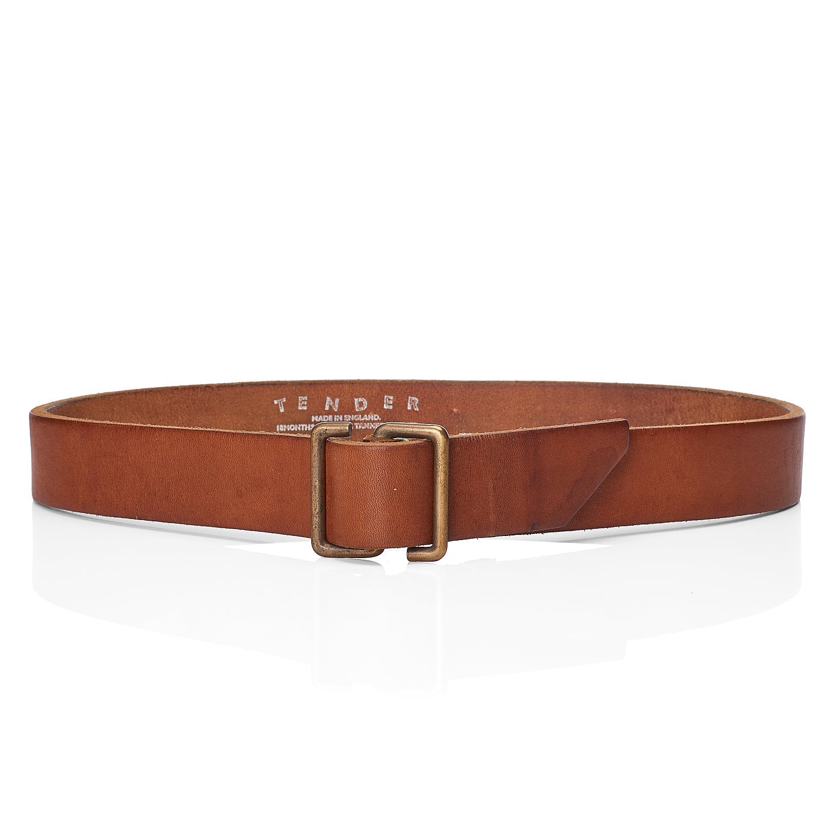 TENDER Co. S-Buckle Oak Bark Tanned Leather Belt Size 4 34"