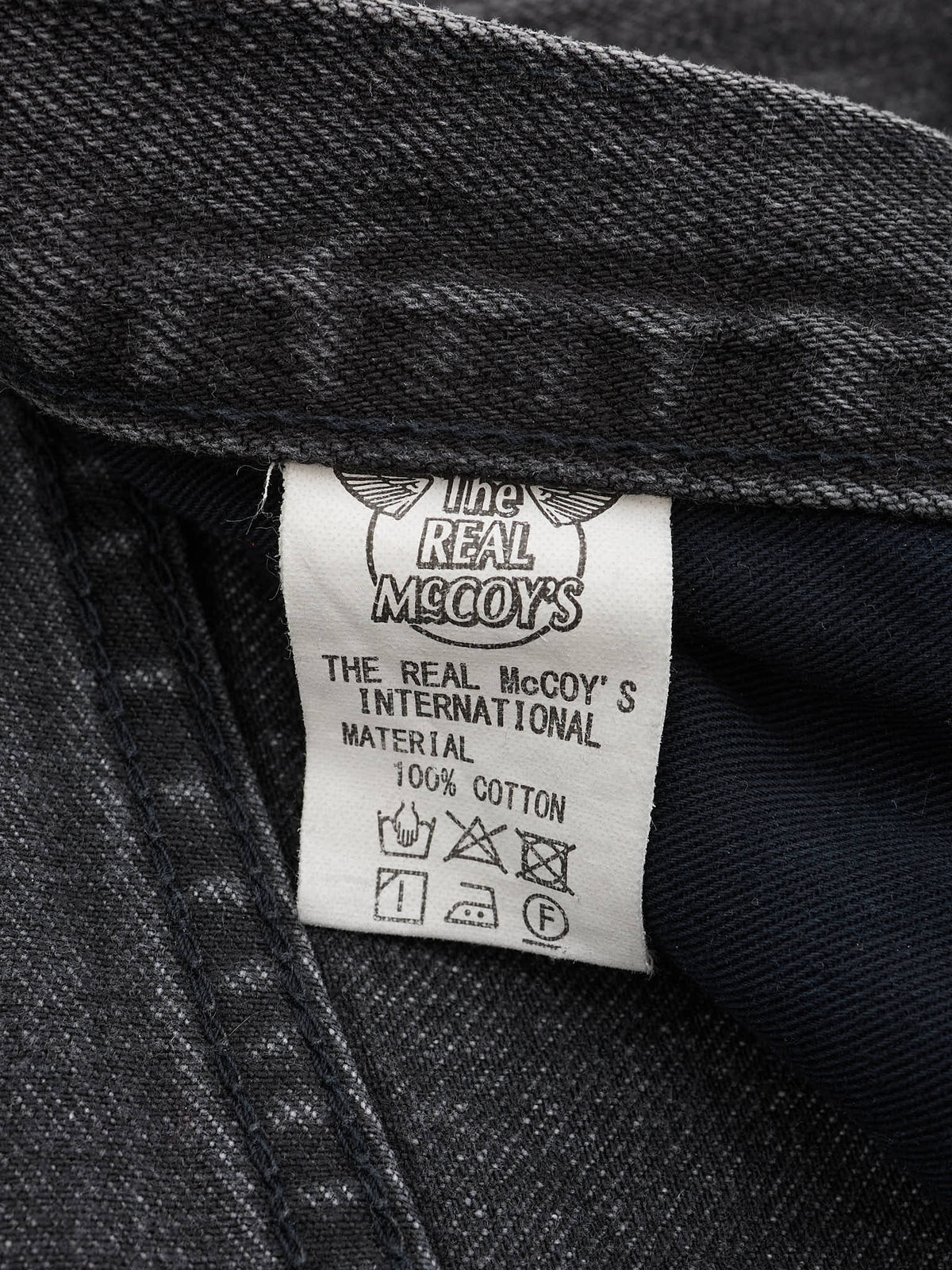 THE REAL MCCOY'S 996BK Gray Denim Cotton Selvedge Jeans