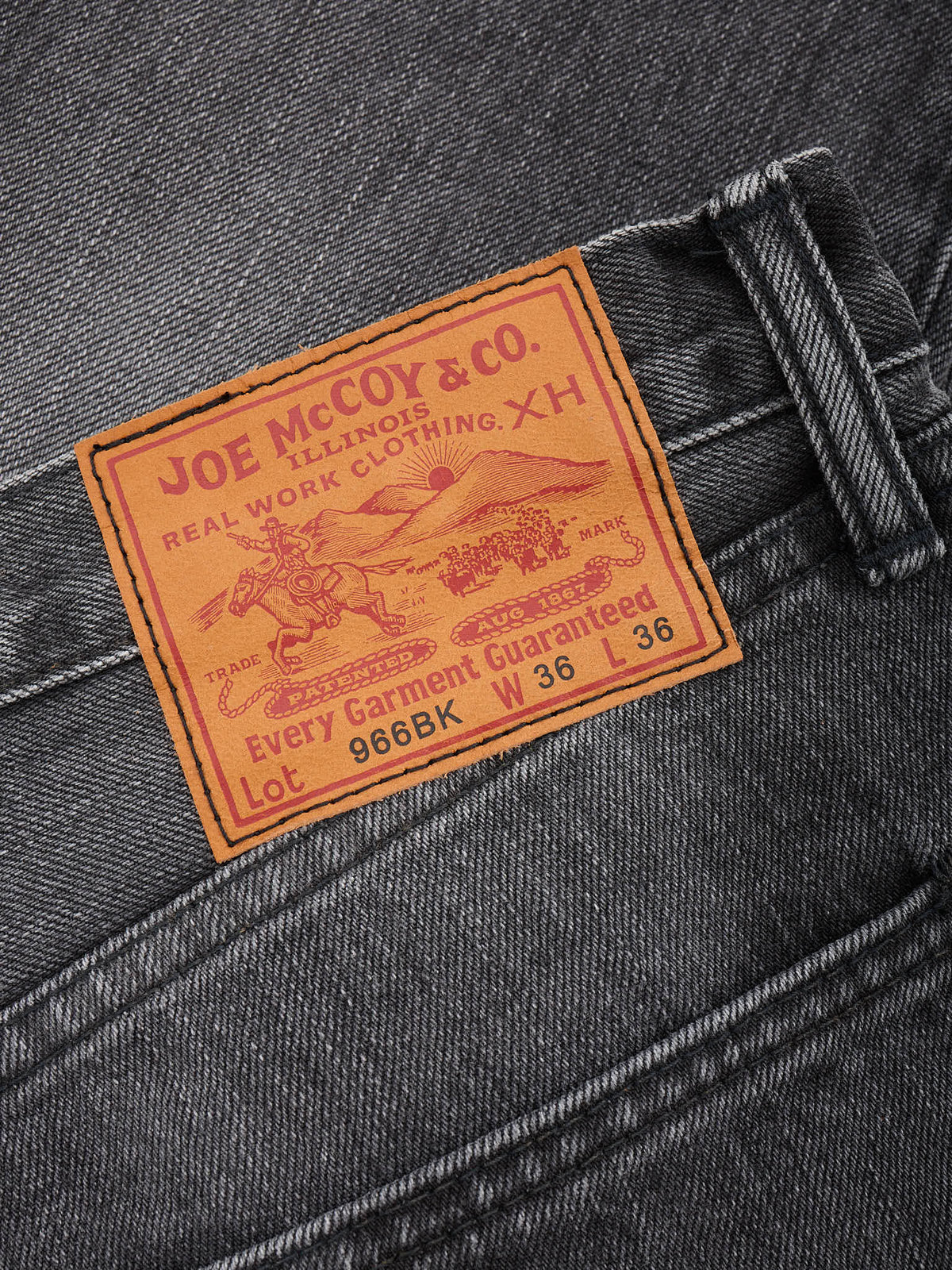 THE REAL MCCOY'S 996BK Gray Denim Cotton Selvedge Jeans