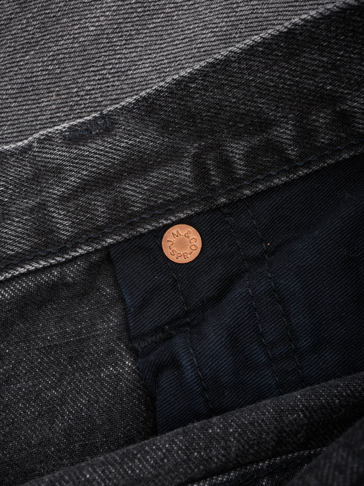 THE REAL MCCOY'S 996BK Gray Denim Cotton Selvedge Jeans
