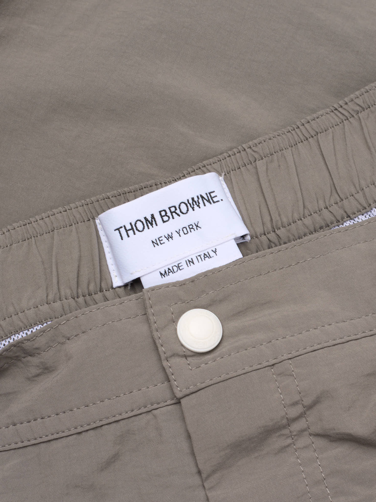 THOM BROWNE New York Gray 4 Bar Swim Tech Shorts NEW