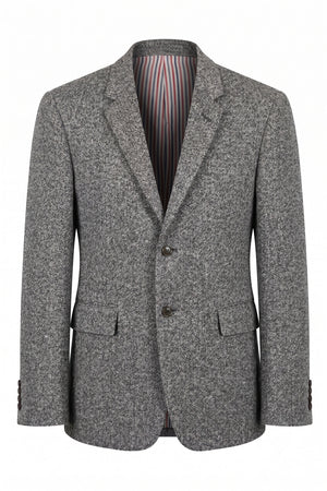 THOM BROWNE New York Gray Birdseye Cashmere Sport Jacket