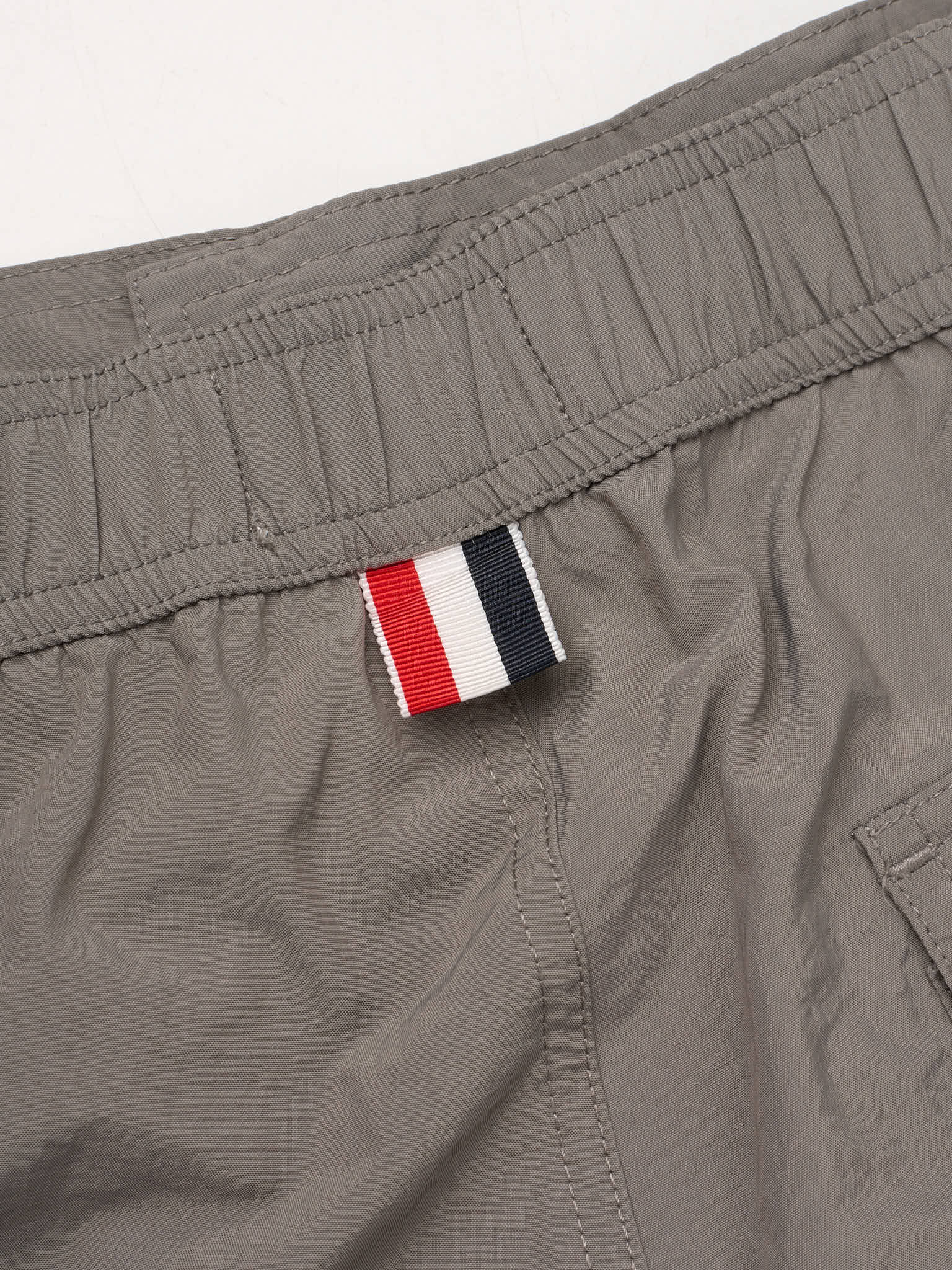THOM BROWNE New York Gray 4 Bar Swim Tech Shorts NEW