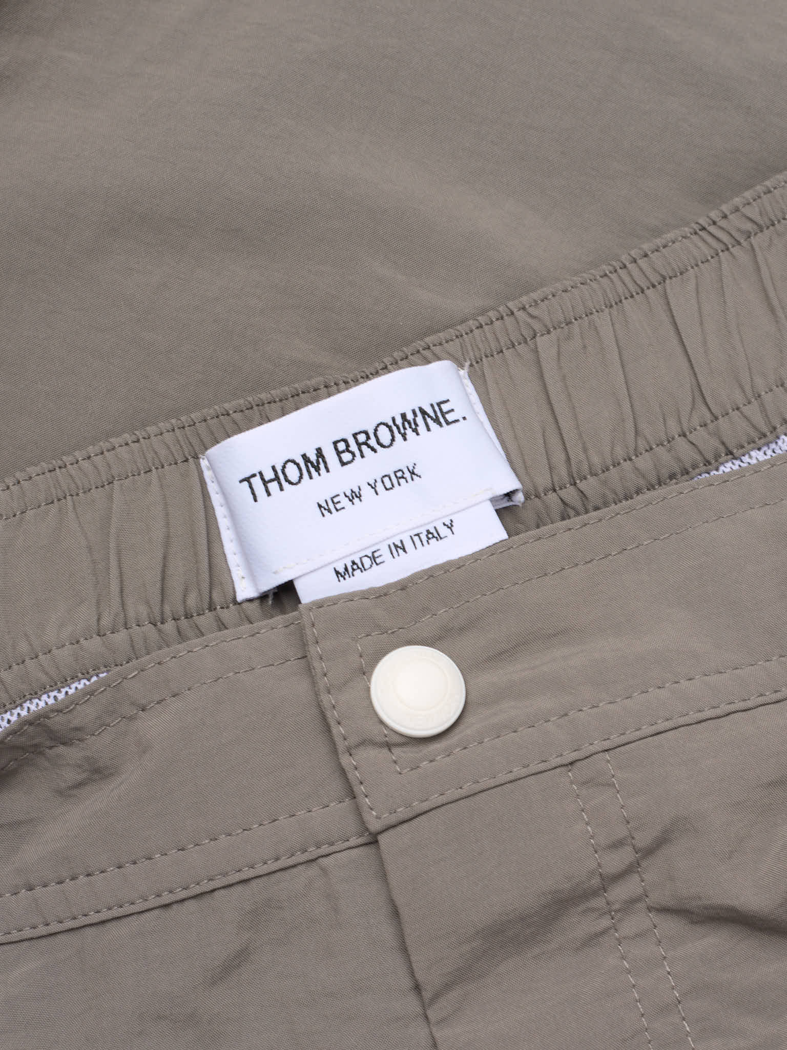THOM BROWNE New York Gray 4 Bar Swim Tech Shorts NEW
