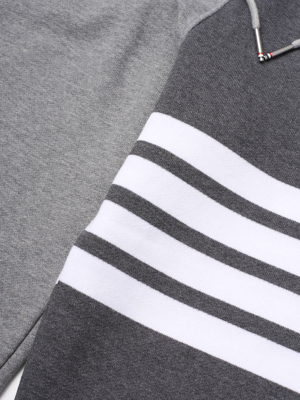 THOM BROWNE New York Gray Color-Block Cotton 4 Bar Sweatpants NEW L