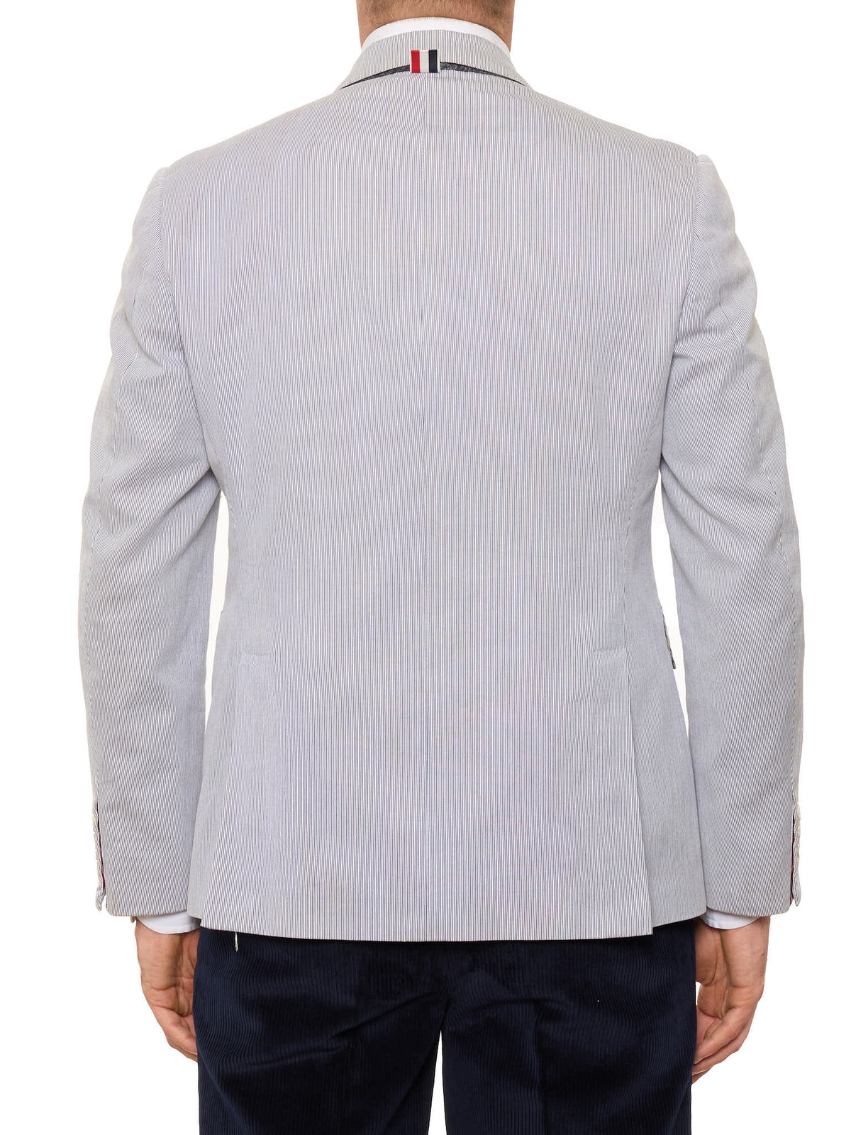 THOME BROWNE New York Blue Striped Cotton Sport Jacket