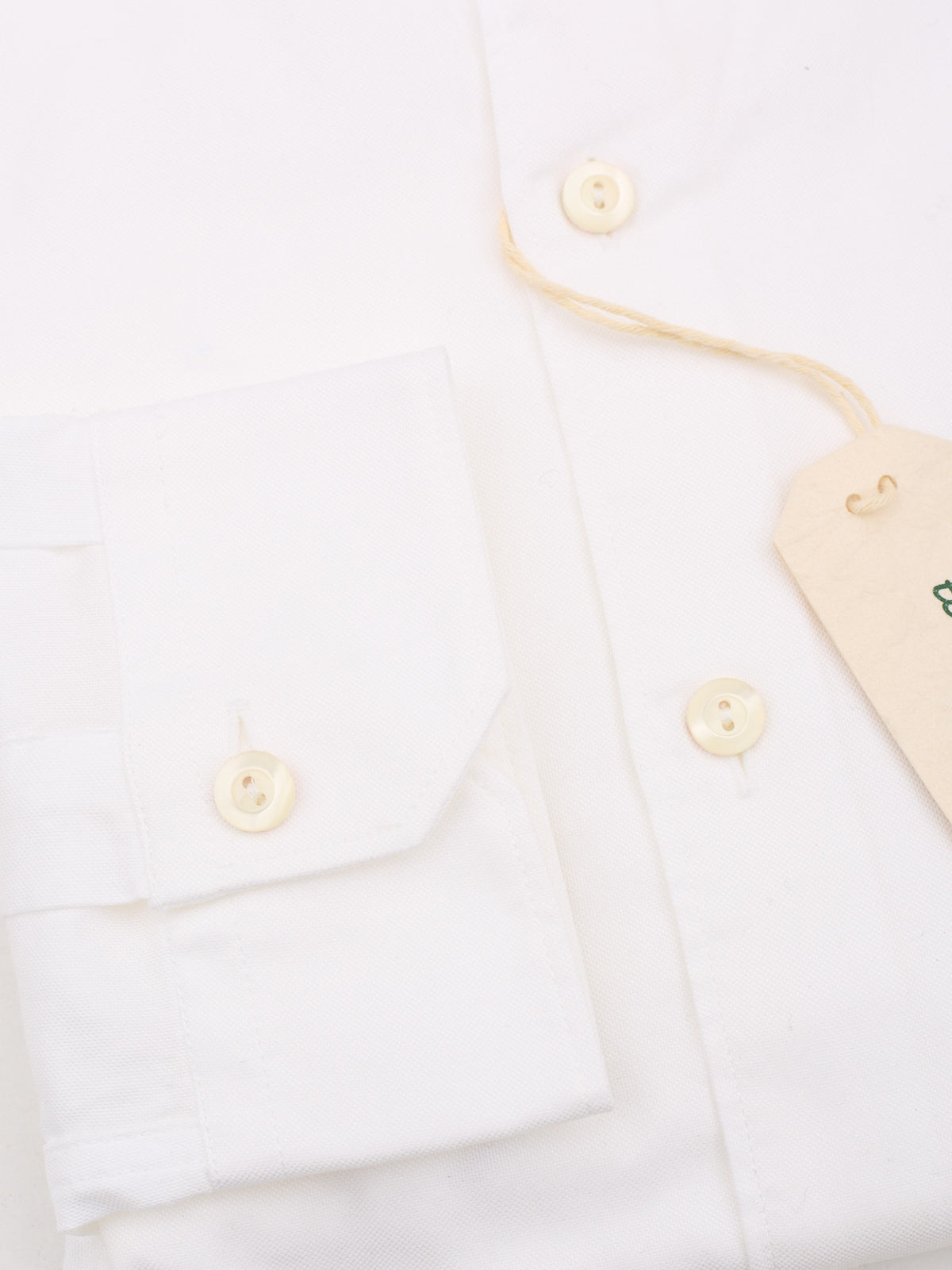 TINTORIA MATTEI 954 White Cotton Oxford Dress Shirt