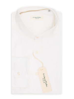 TINTORIA MATTEI 954 White Cotton Oxford Dress Shirt