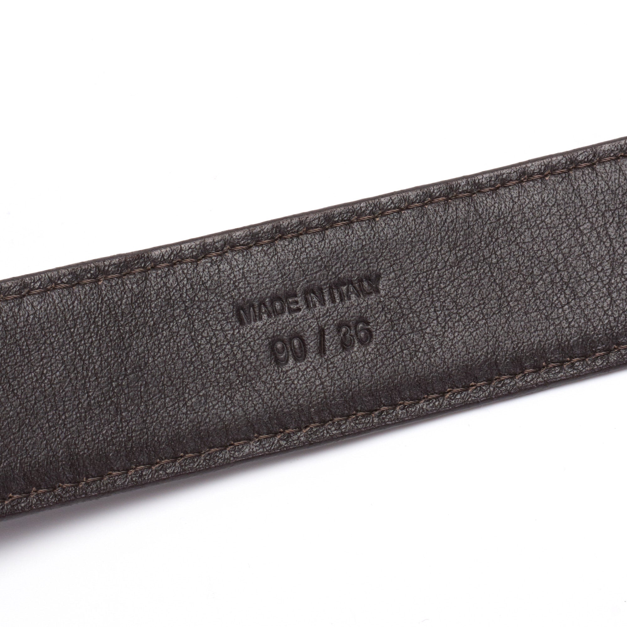 TOM FORD Dark Brown Croco Crocodile Belt with Gold-Tone Buckle NEW 36