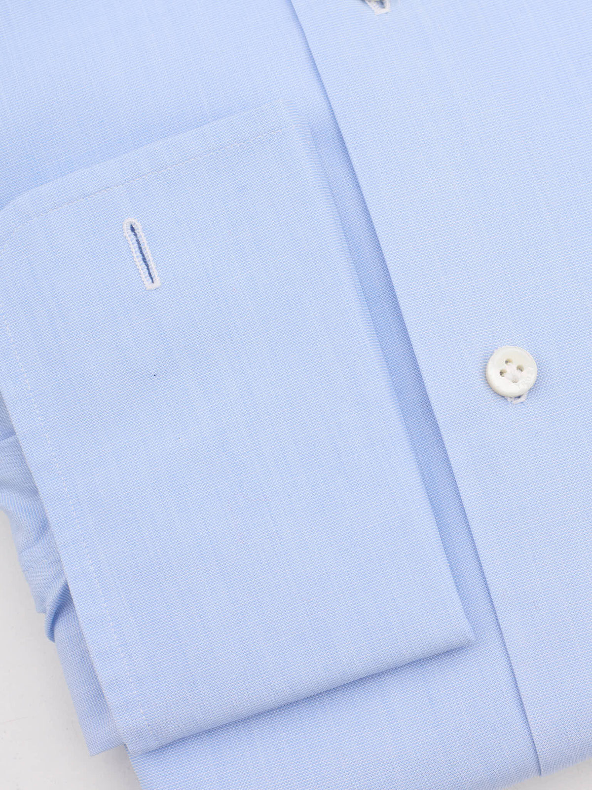 TRUZZI Milano Sky Blue Cotton French Cuff Dress Shirt